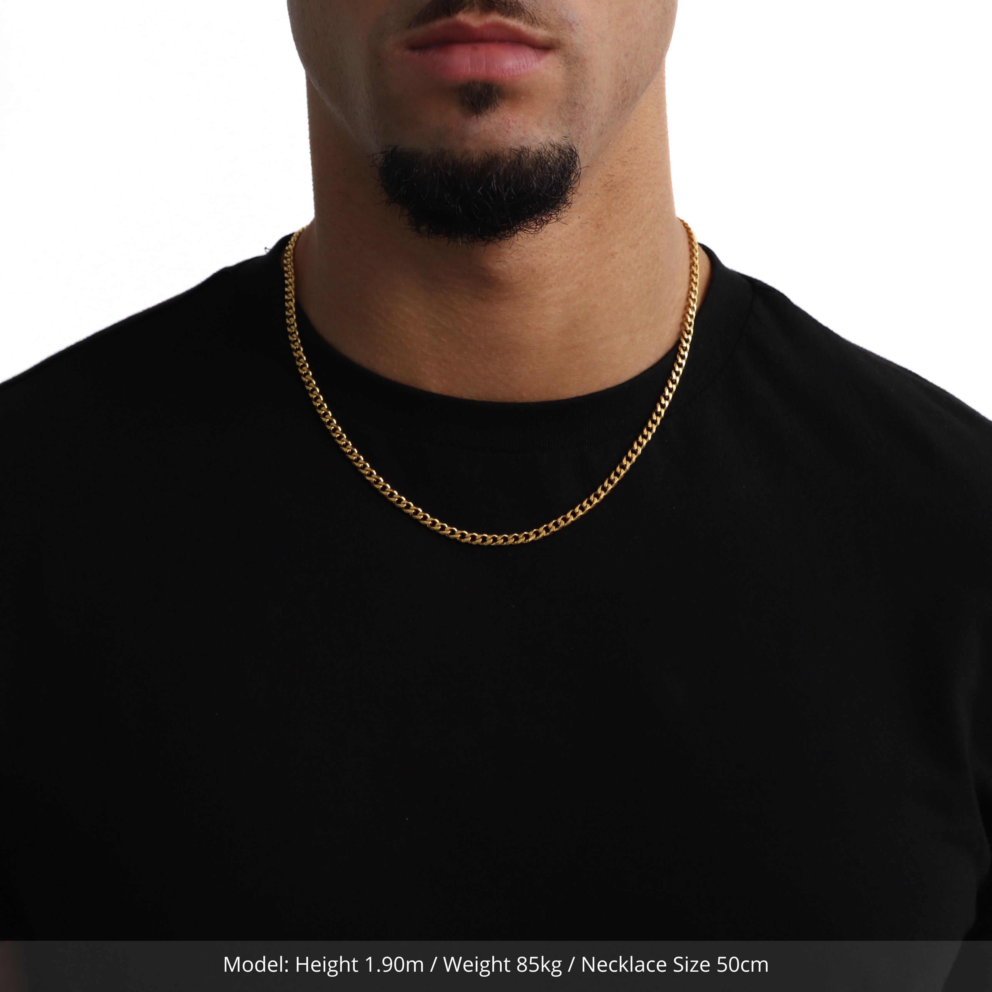 Classic Cuban Ketting 4mm (Goud)