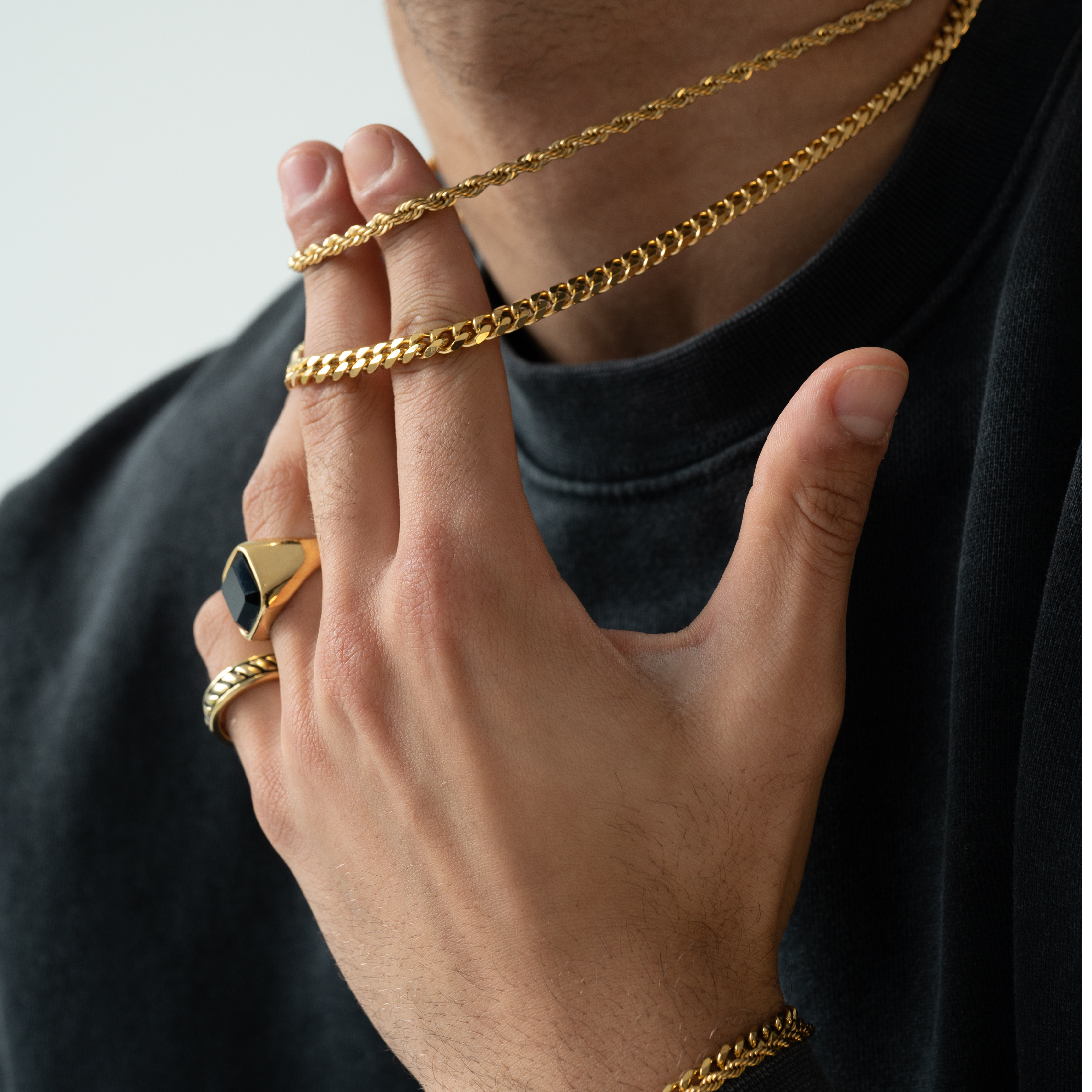 Classic Cuban Ketting 4mm (Goud)