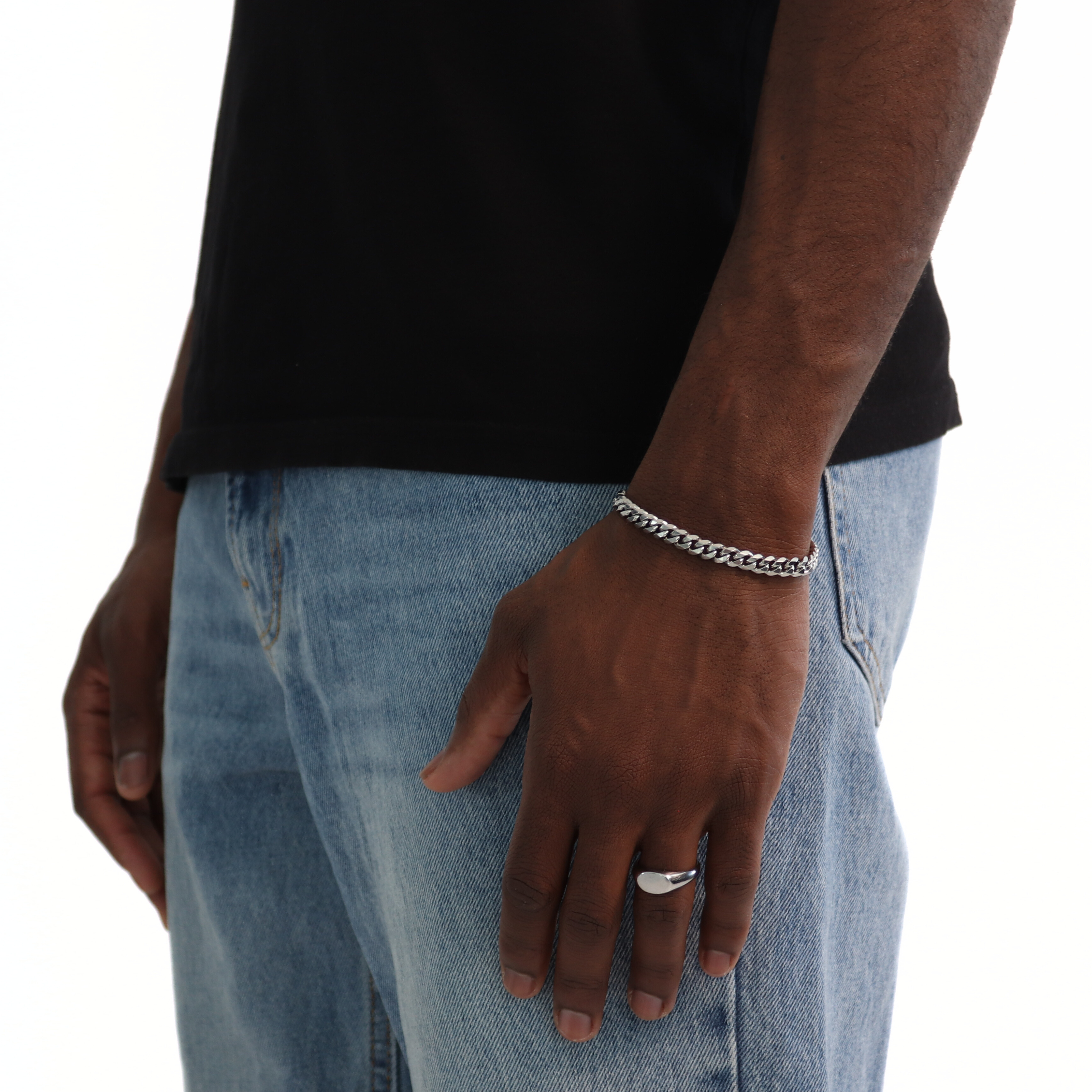 Classic Cuban Armband 6mm (Zilver)