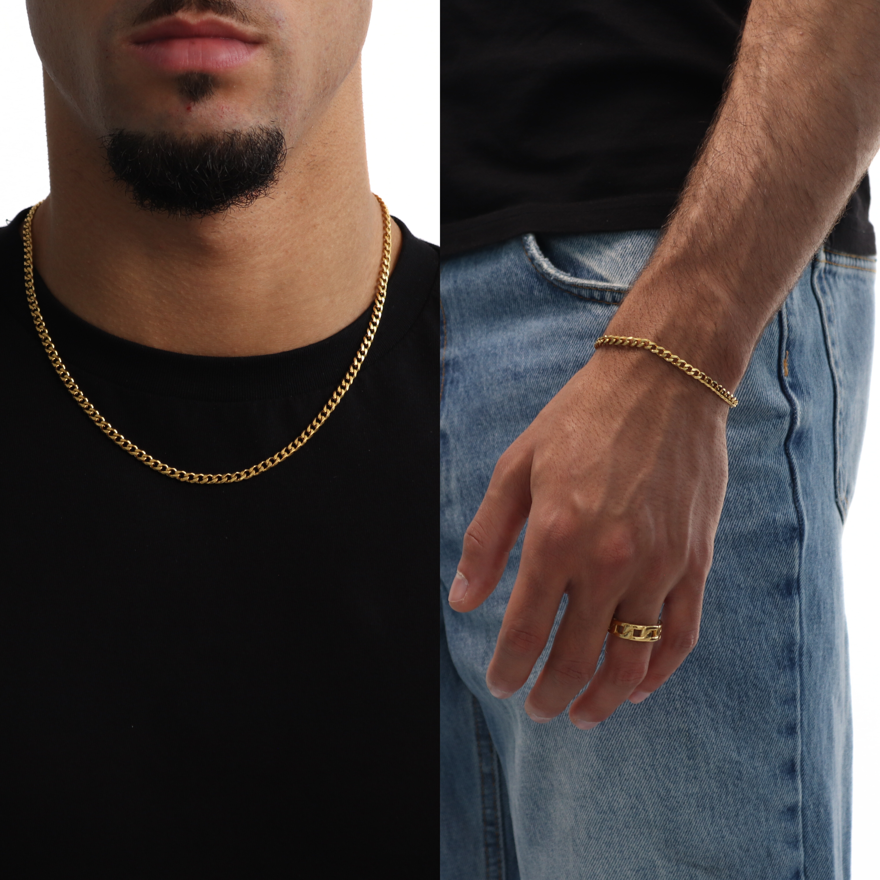 BUNDLE CUBAN 4MM (Goud)