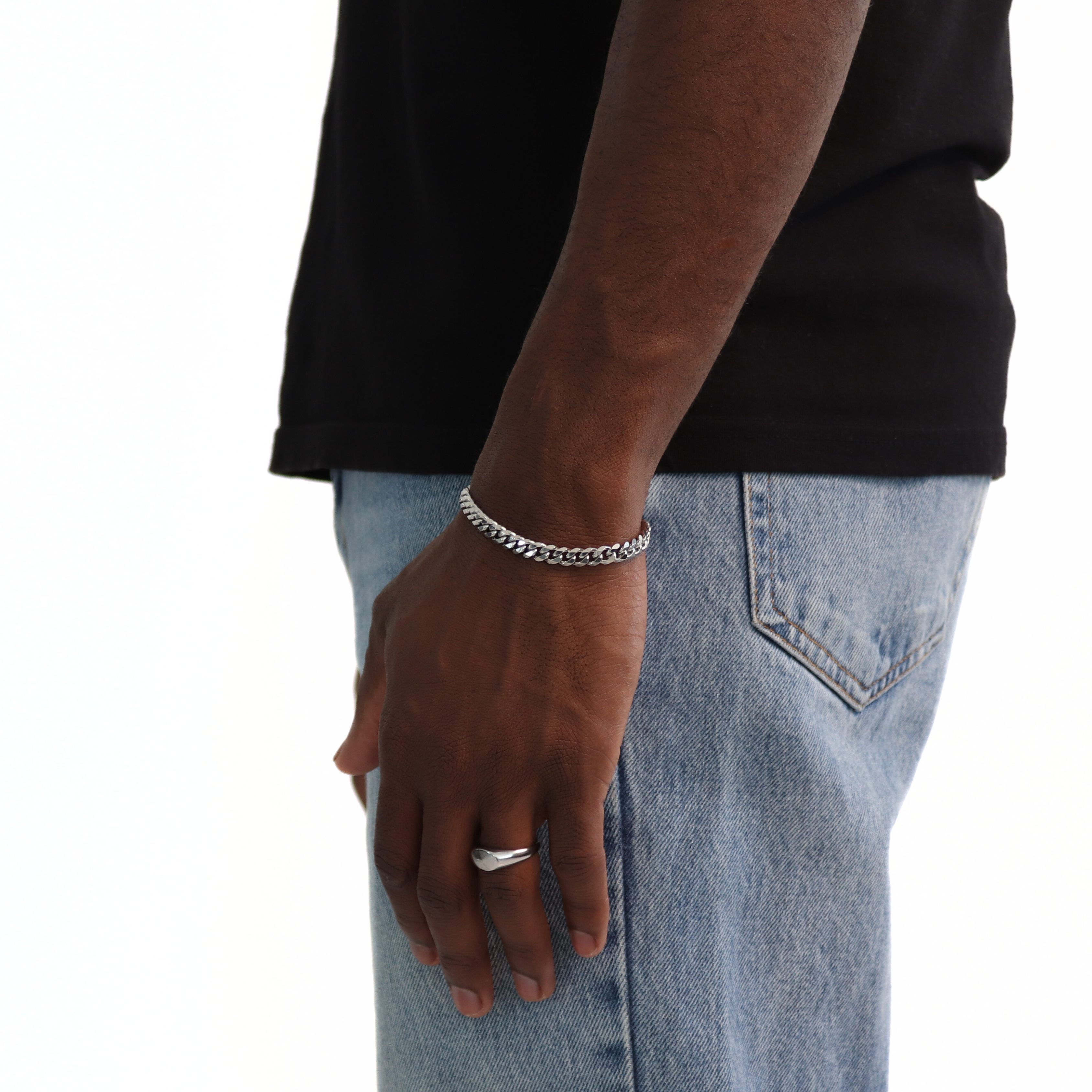 Classic Cuban Armband 6mm (Zilver)