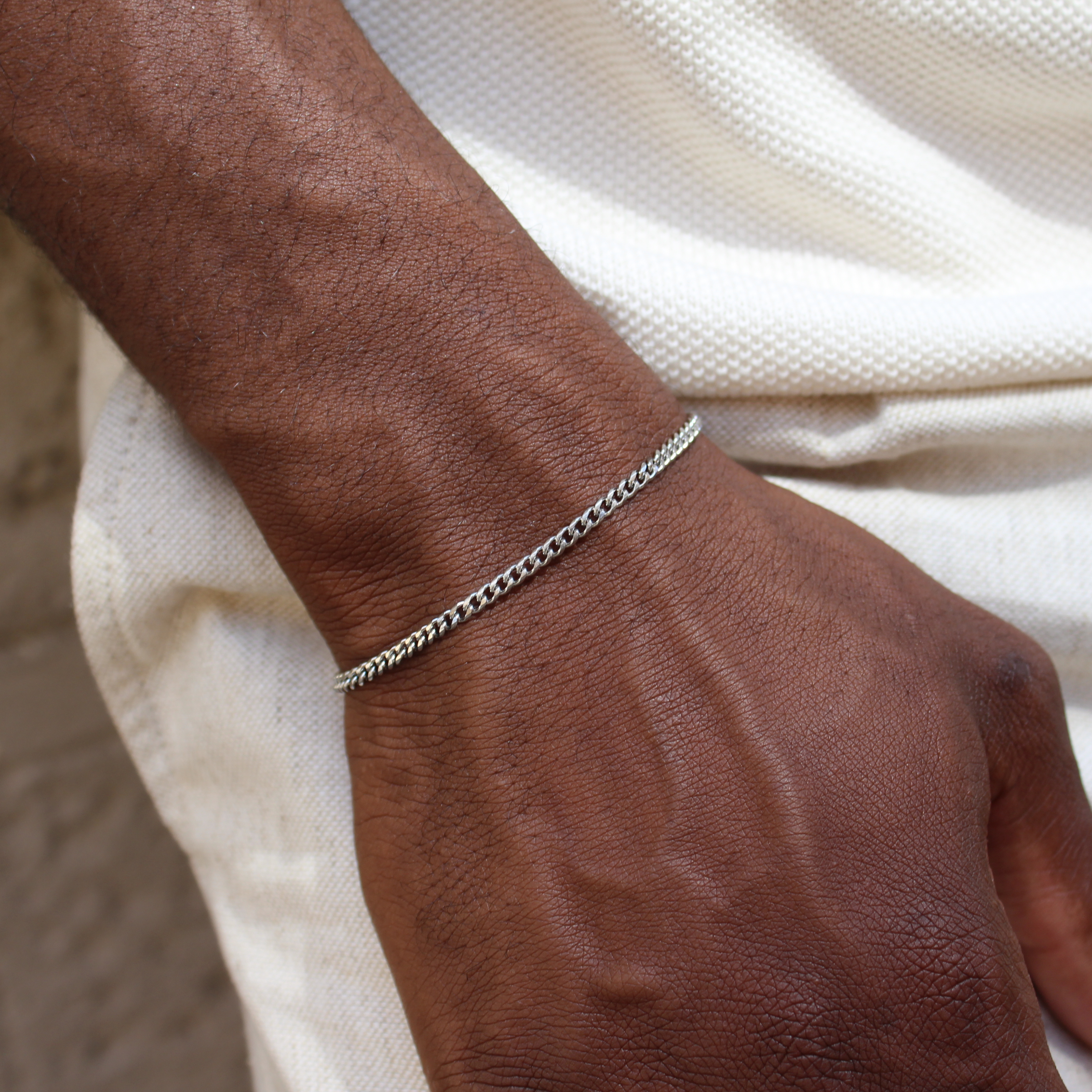 Classic Cuban Armband 3mm (Zilver)