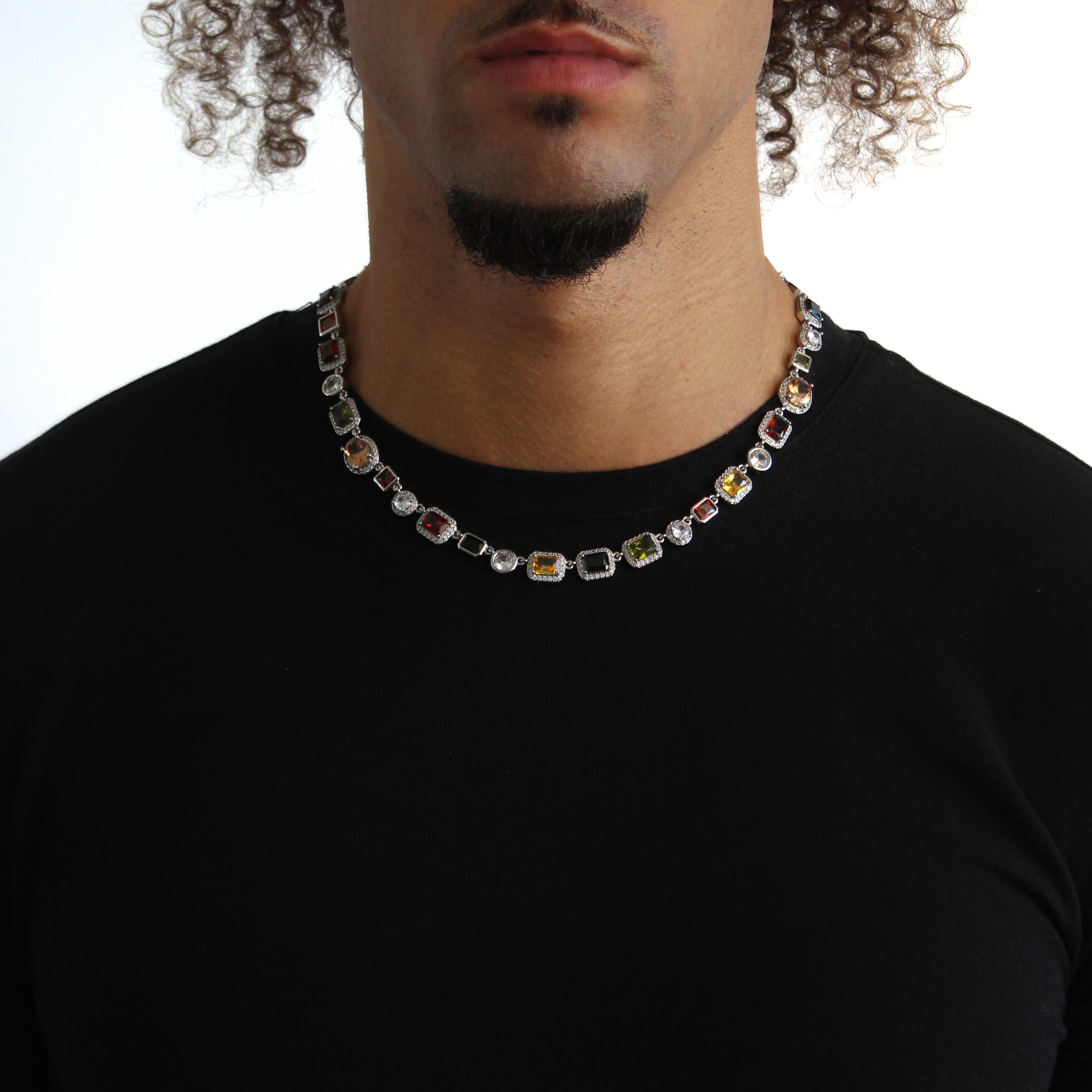 Gemstone Ketting (Zilver)