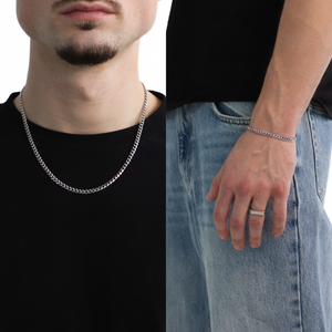 BUNDLE CUBAN 4MM (SILVER)