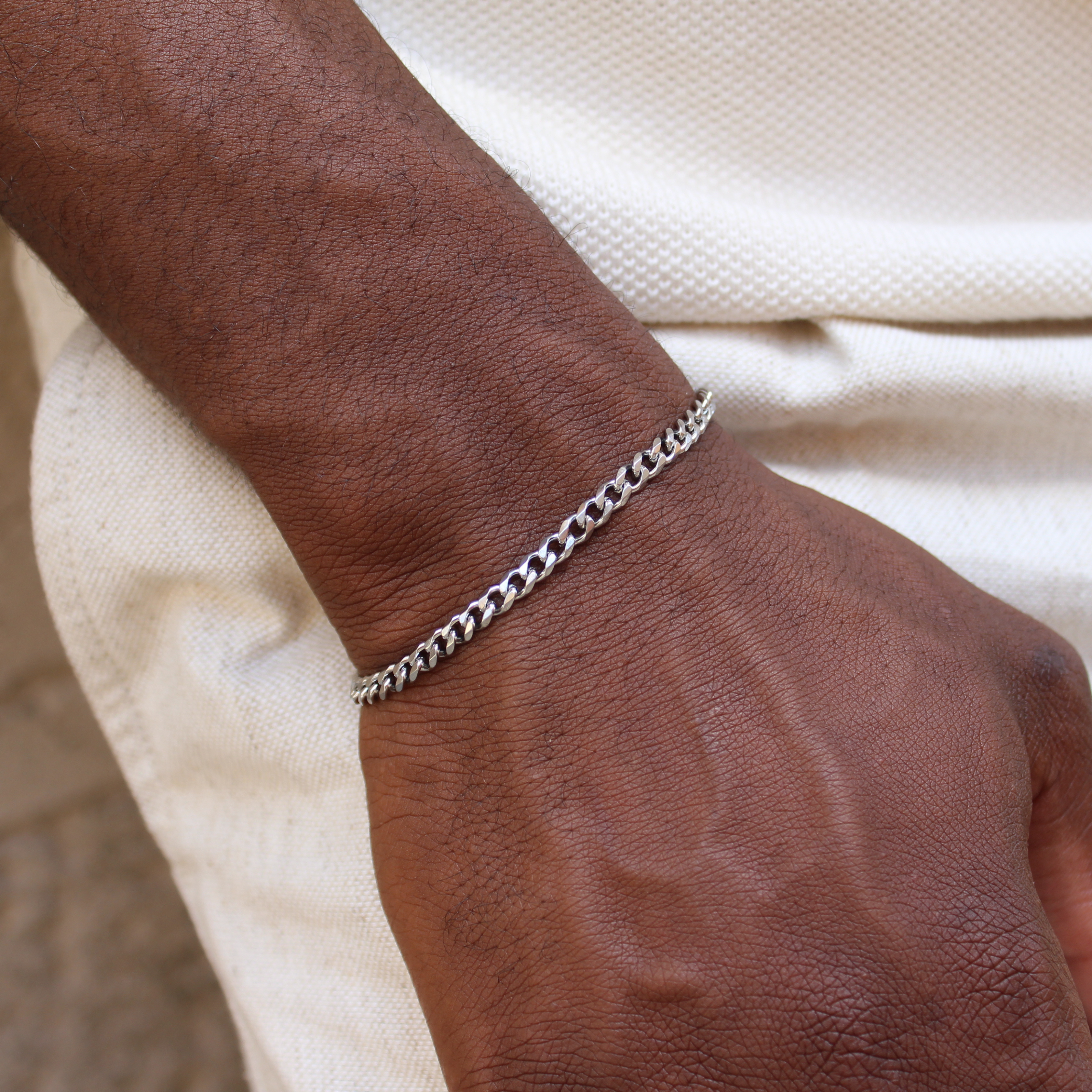 Classic Cuban Armband 4mm (Zilver)