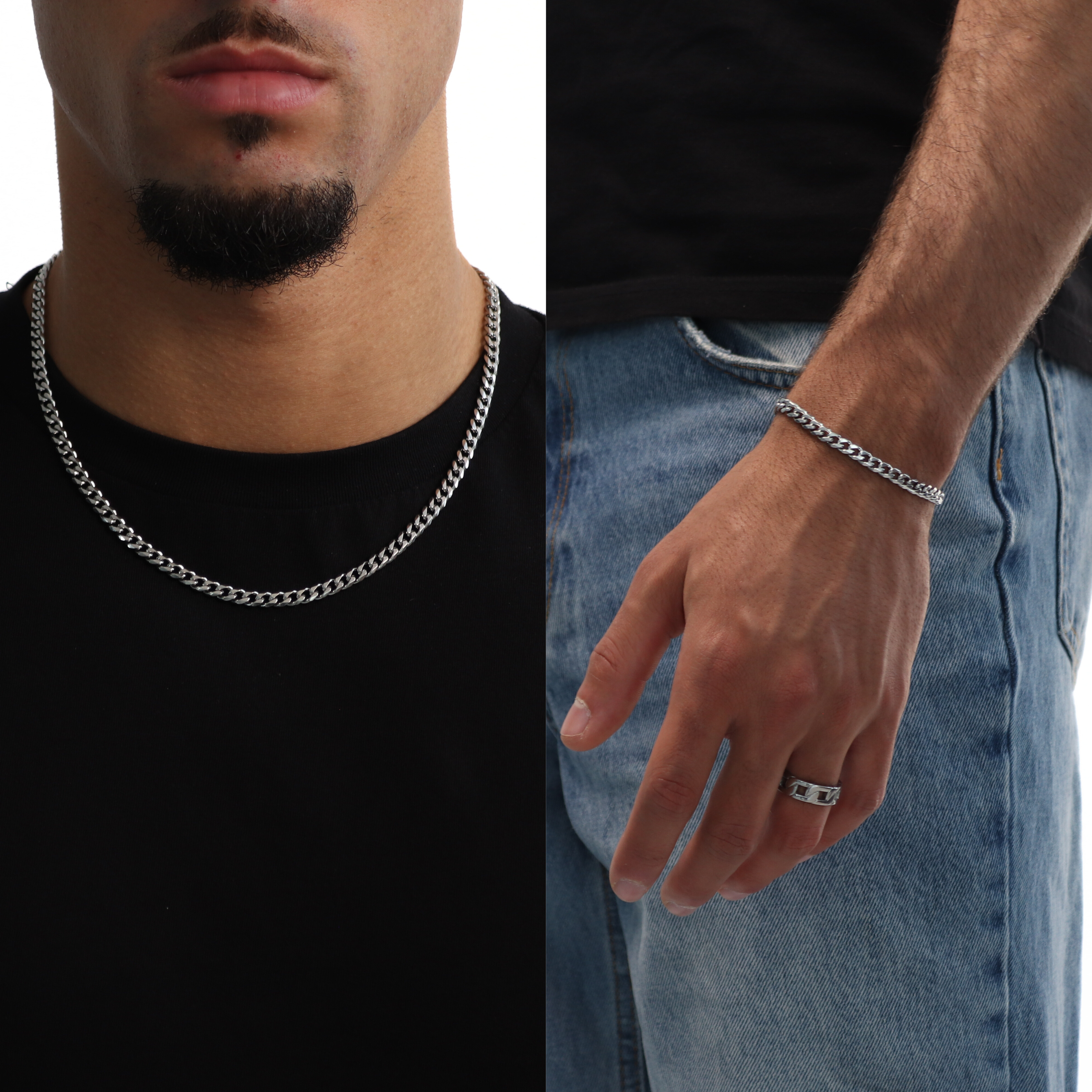 BUNDLE CUBAN 5MM (Zilver)