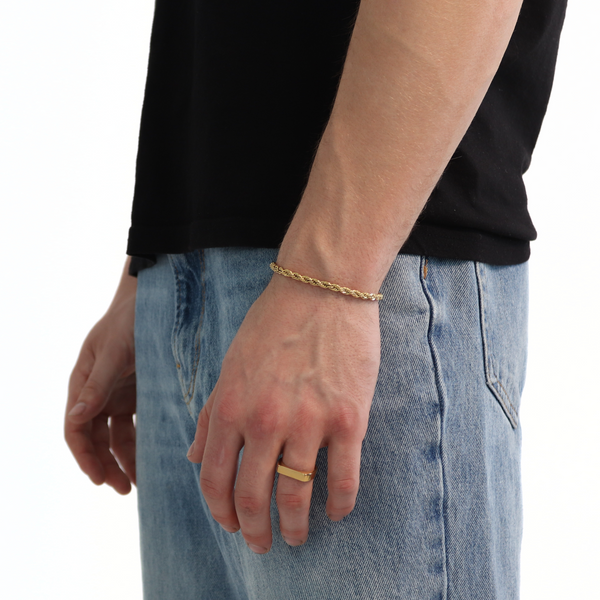 Clean Rope Armband 4mm (Goud)