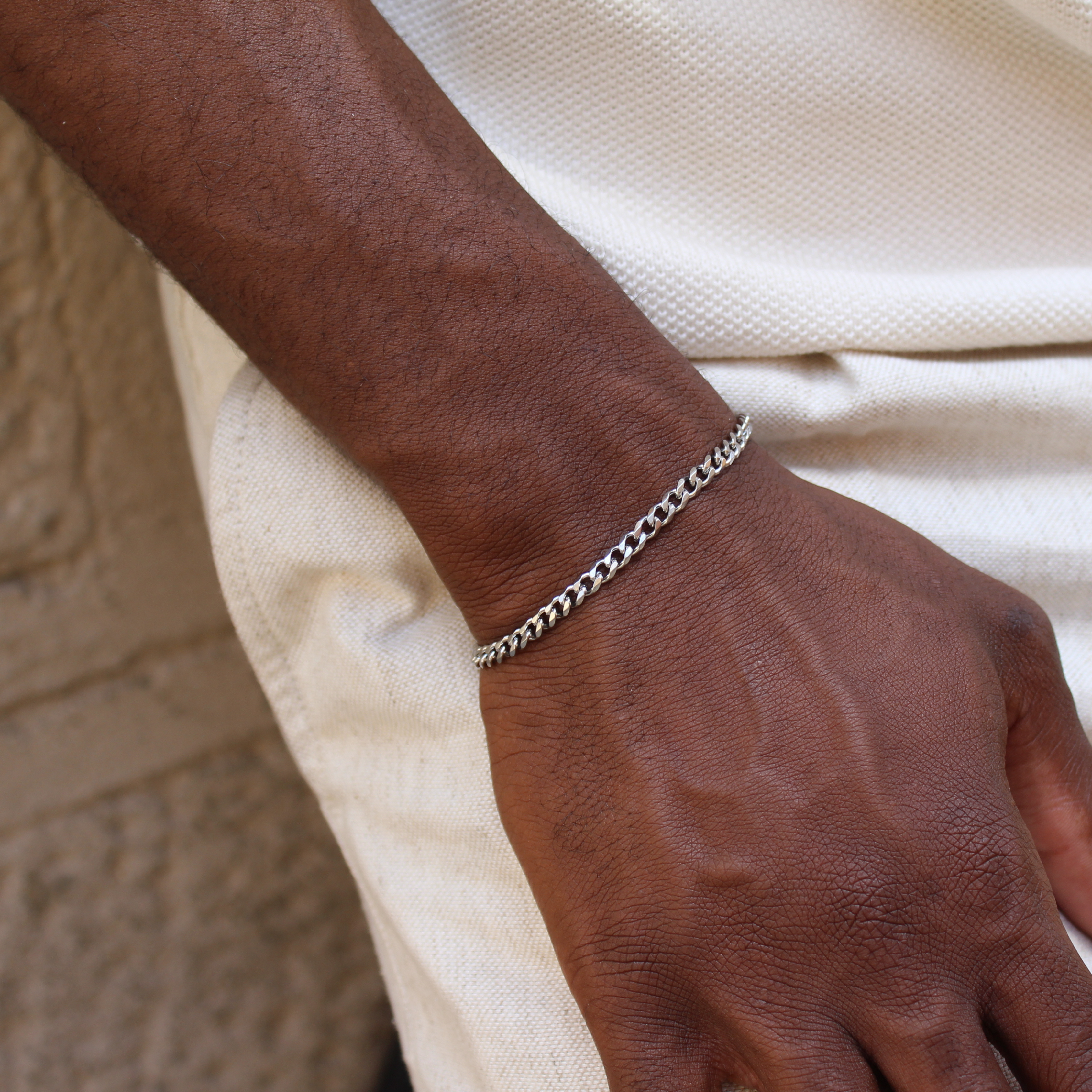 Classic Cuban Armband 4mm (Zilver)