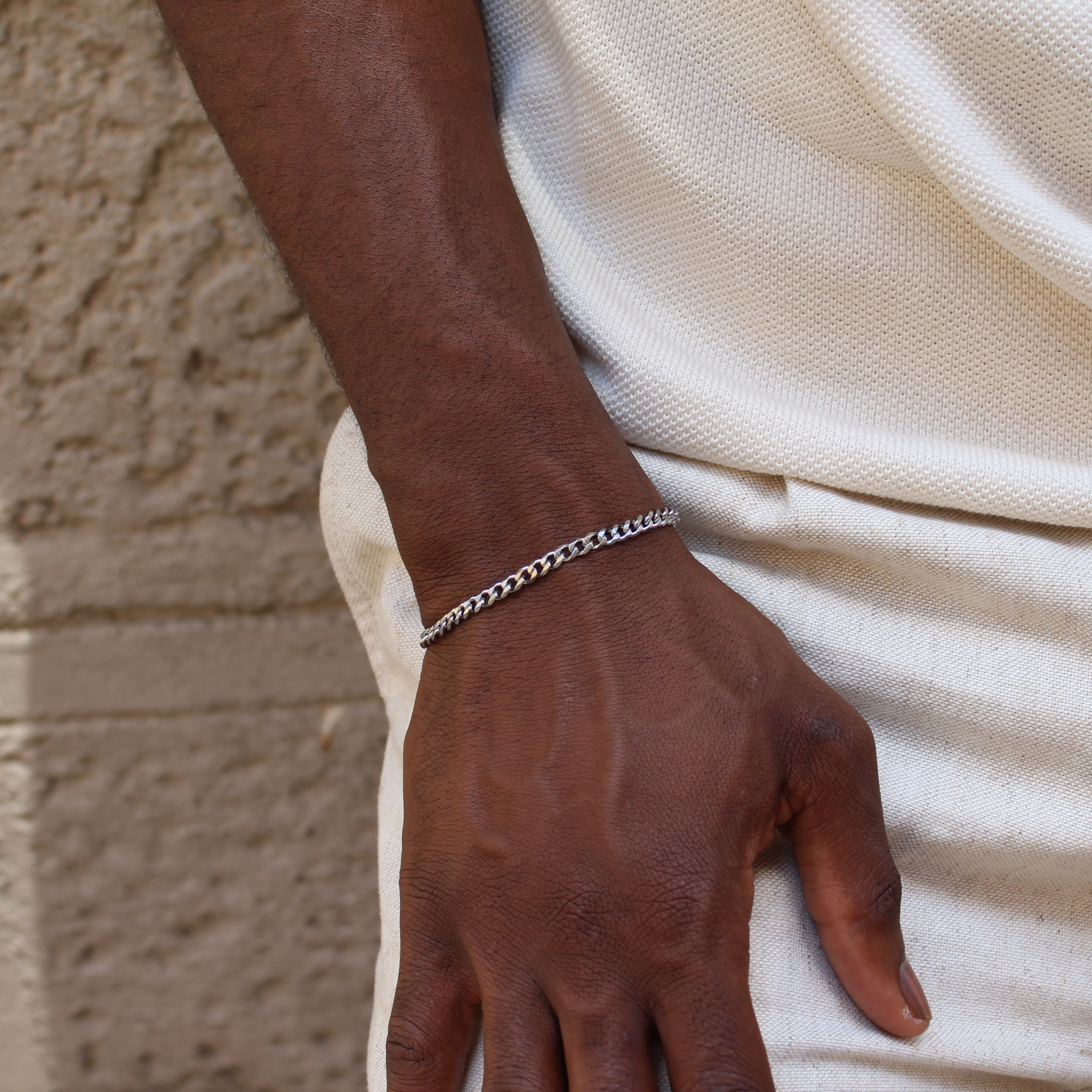 Classic Cuban Armband 4mm (Zilver)