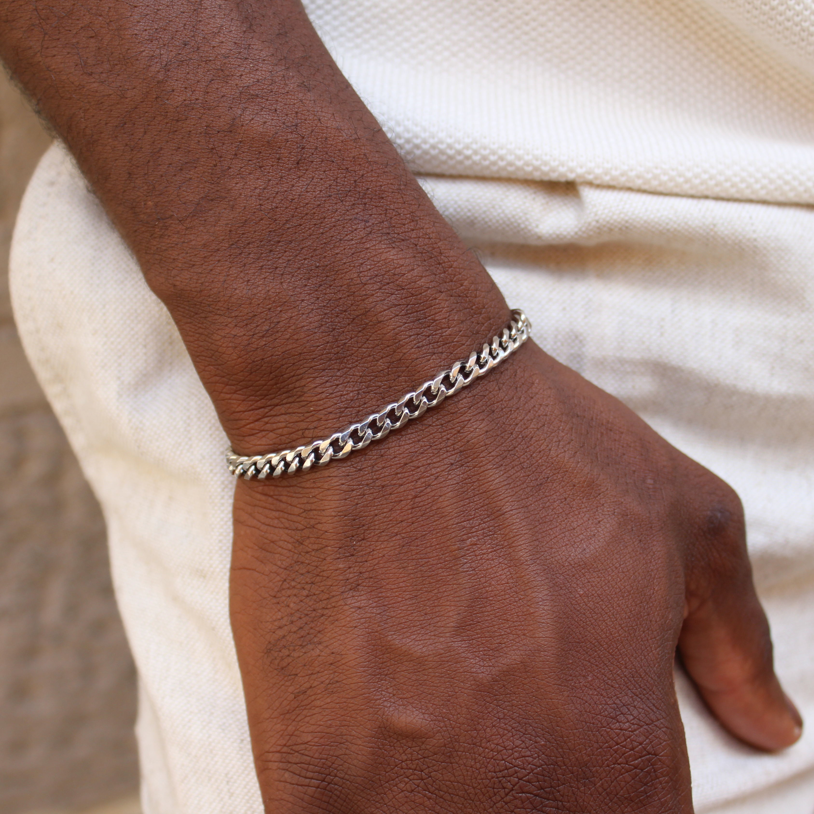 Classic Cuban Armband 5mm (Zilver)