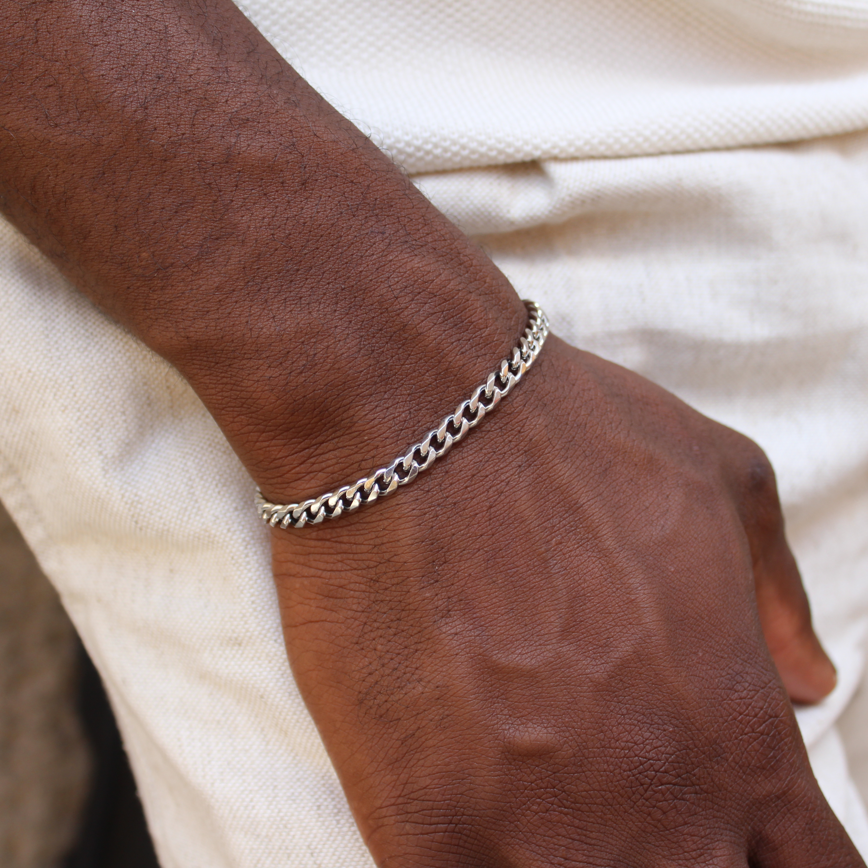 Classic Cuban Armband 5mm (Zilver)