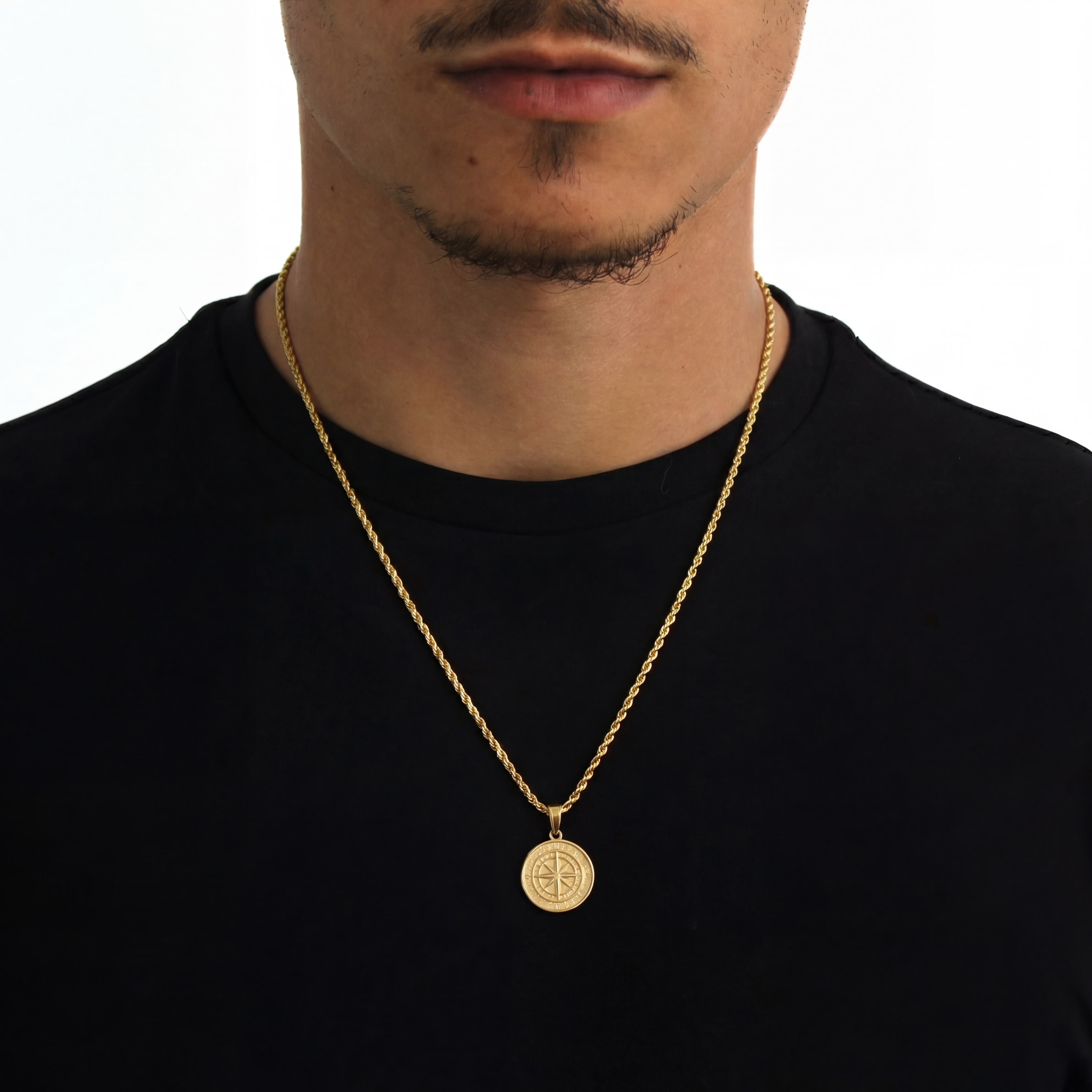Compass Hanger + Ketting (Goud)