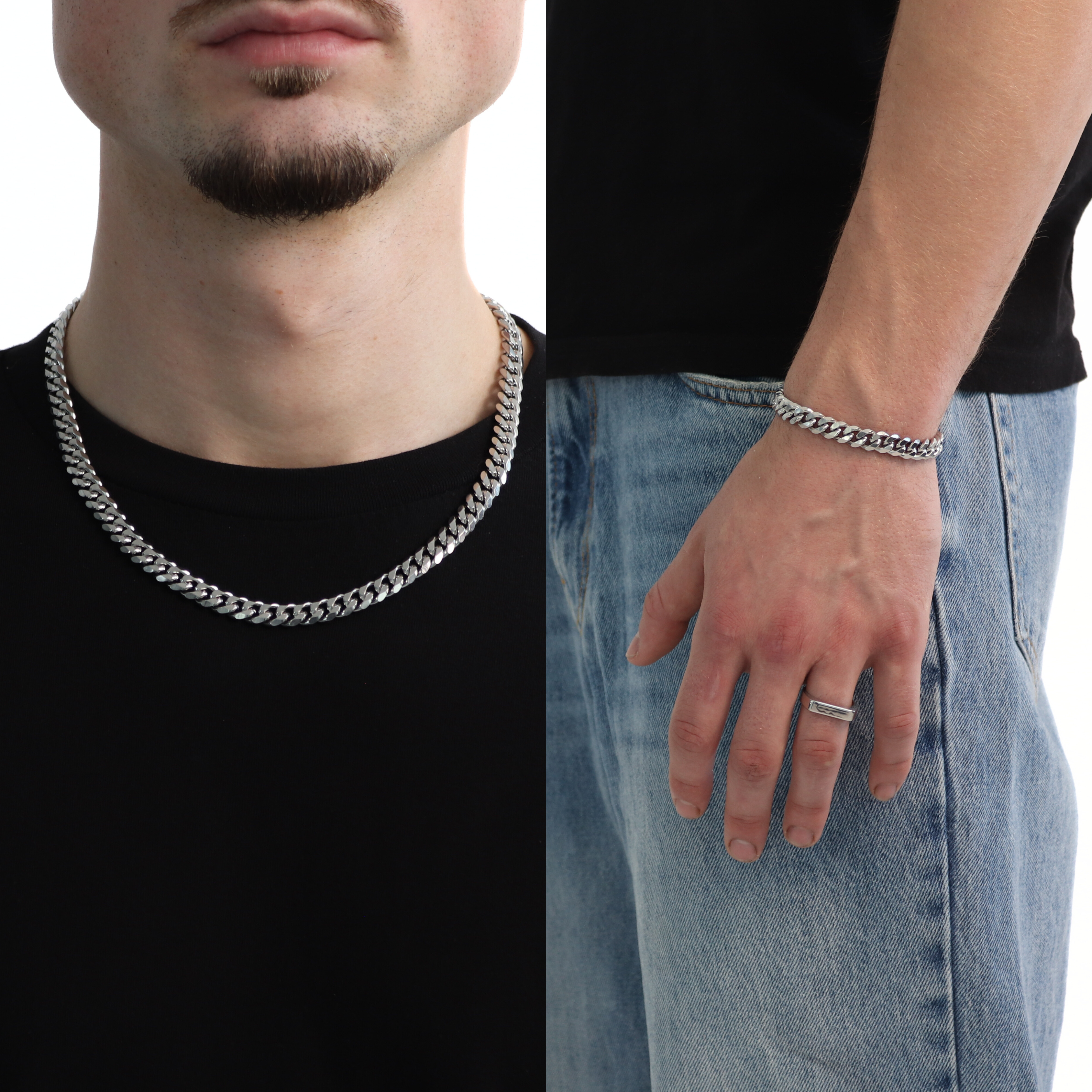 BUNDLE CUBAN 8MM (Zilver)