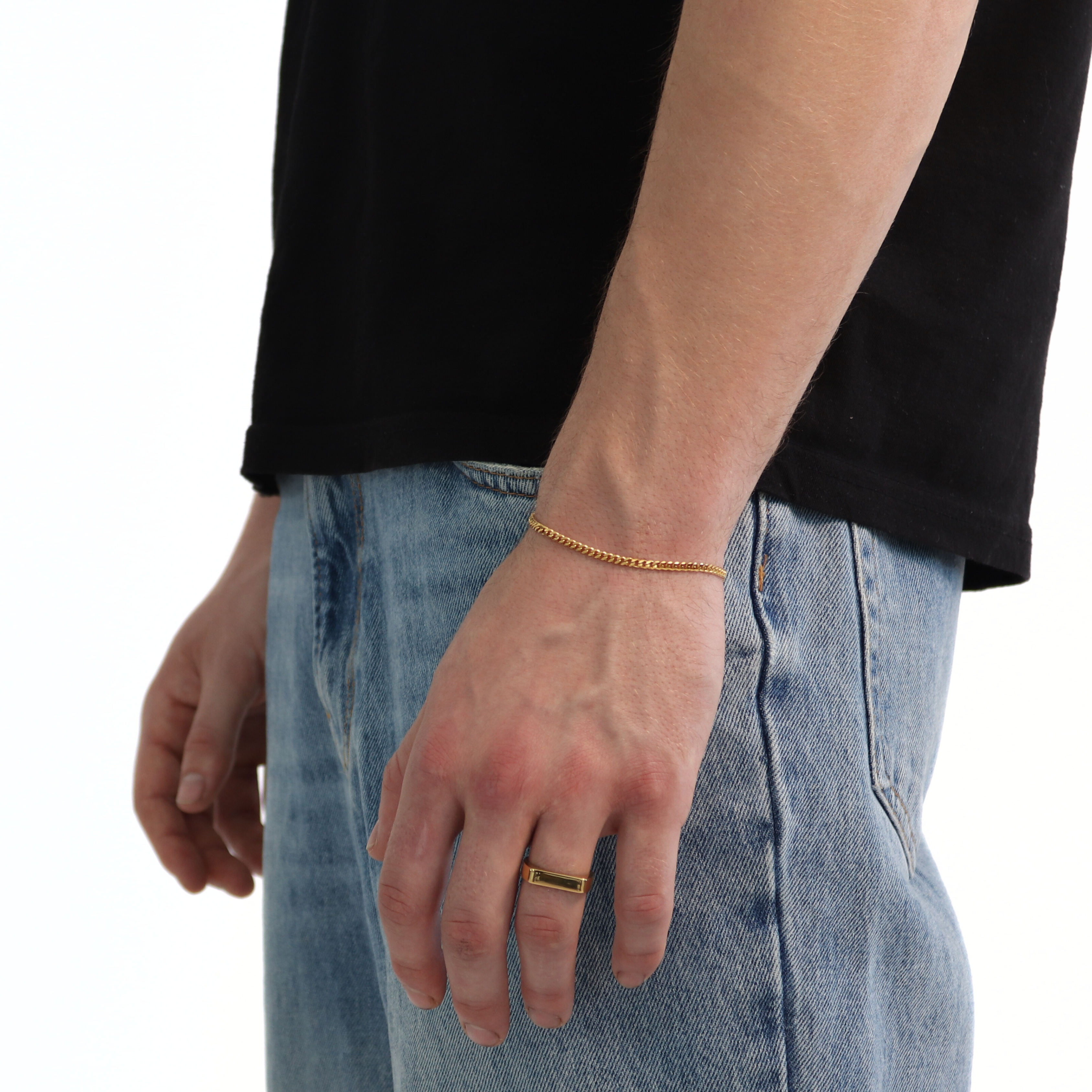 Classic Cuban Armband 3mm (Goud)