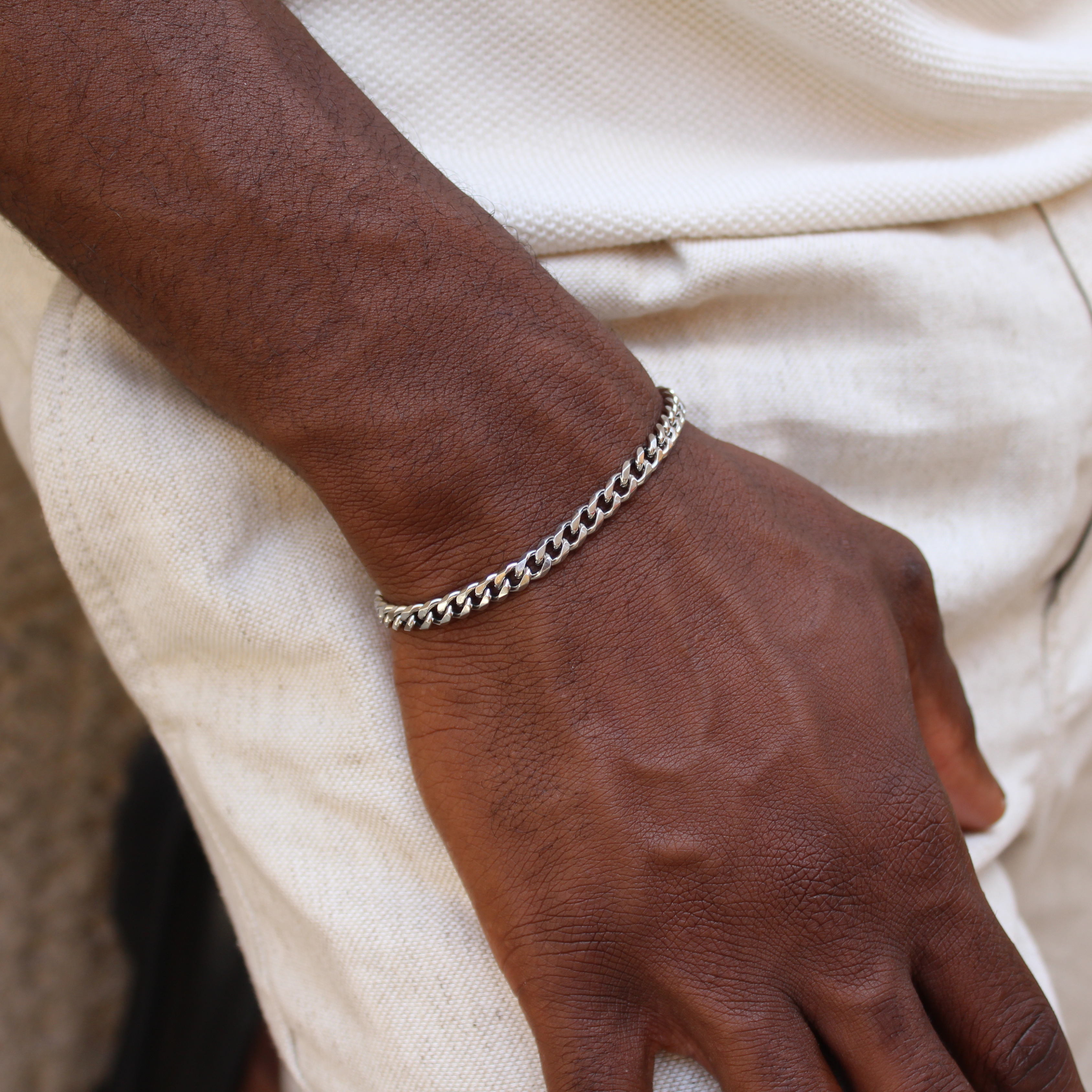 Classic Cuban Armband 5mm (Zilver)