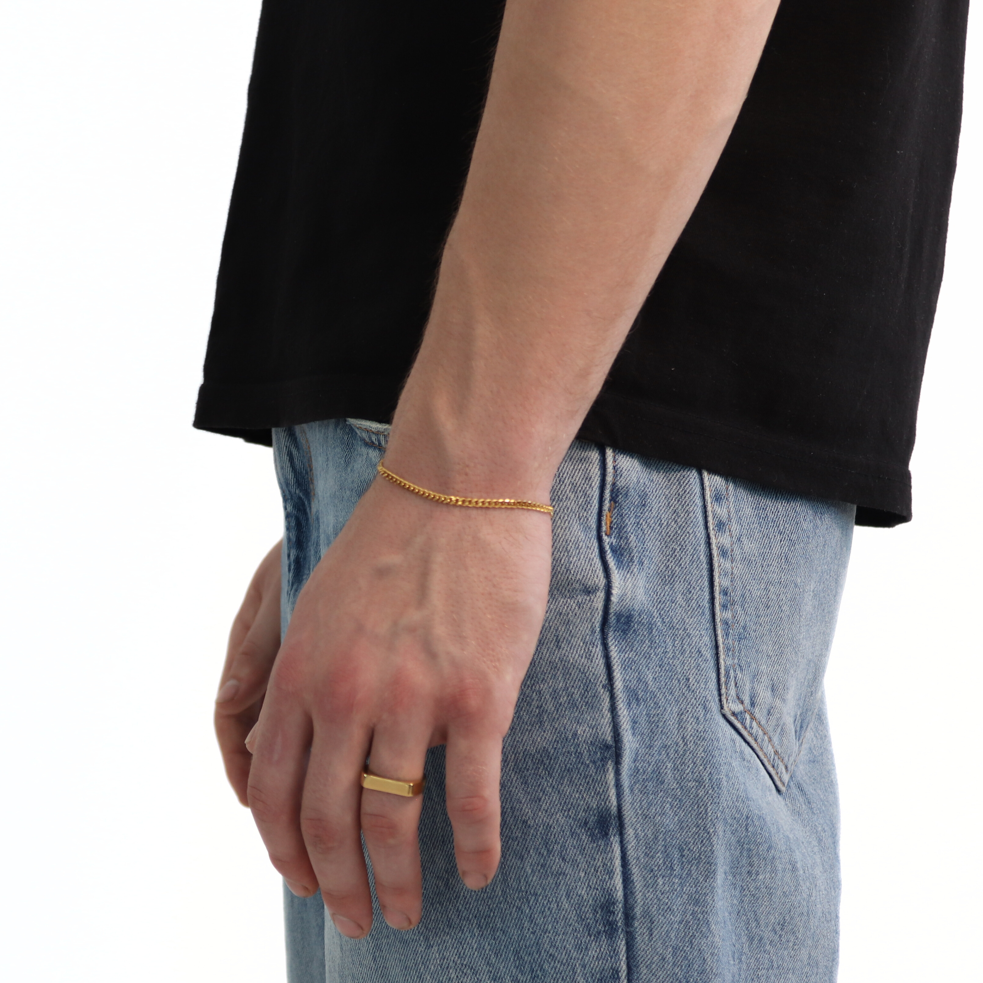 Classic Cuban Armband 3mm (Goud)