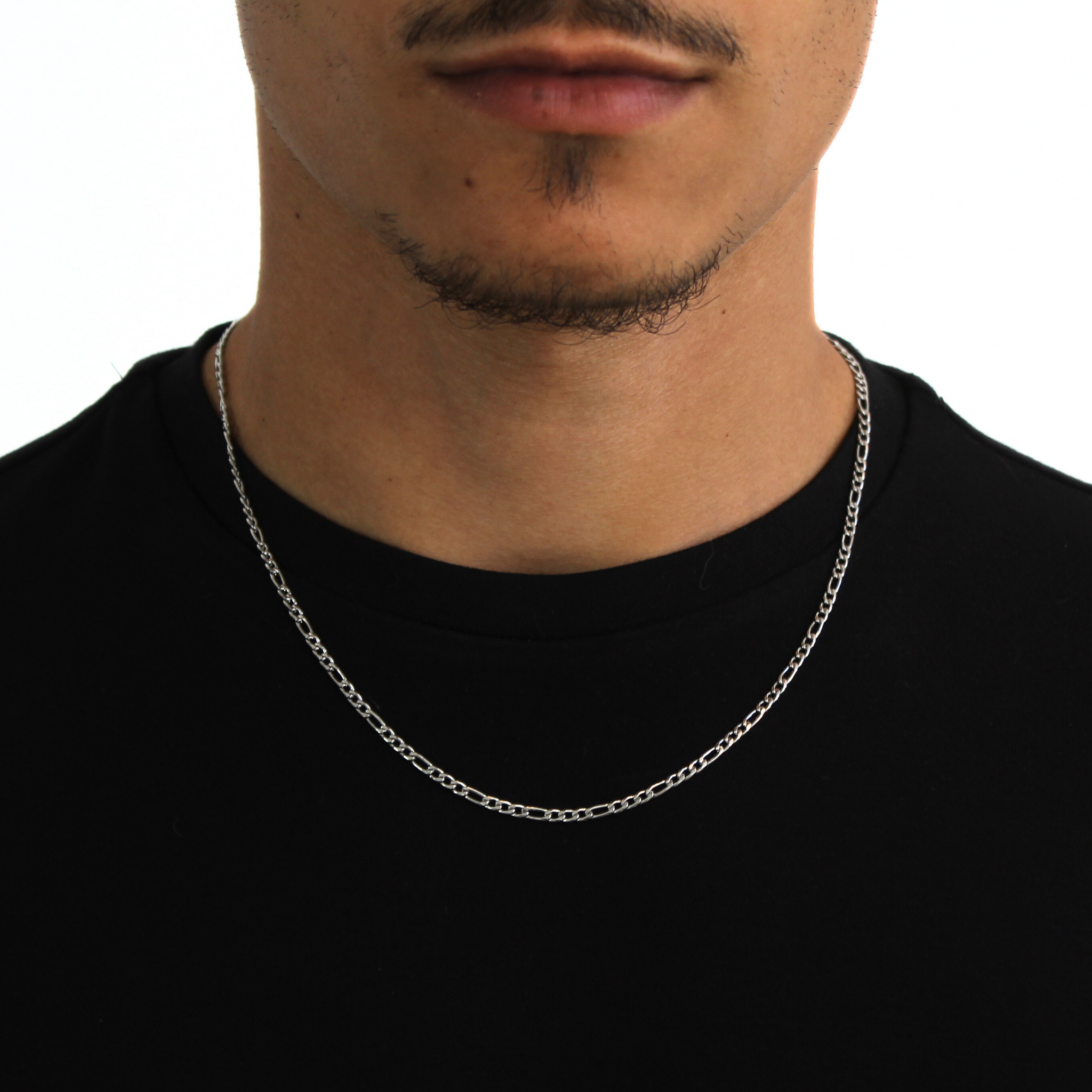 Iconic Figaro Ketting 3mm (Zilver) (Liefst 50 cm, anders 55 cm)