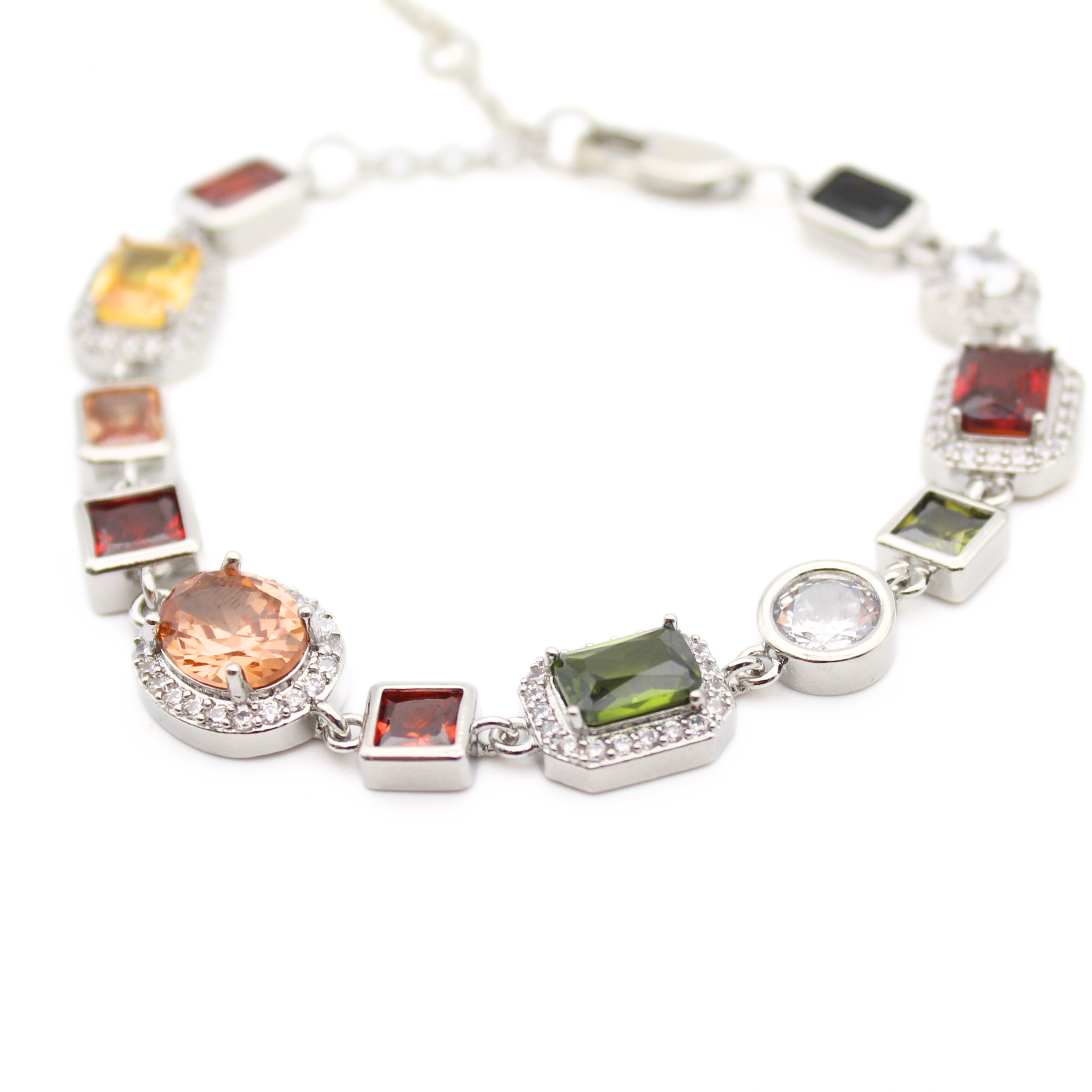 Gemstone Armband (Zilver)