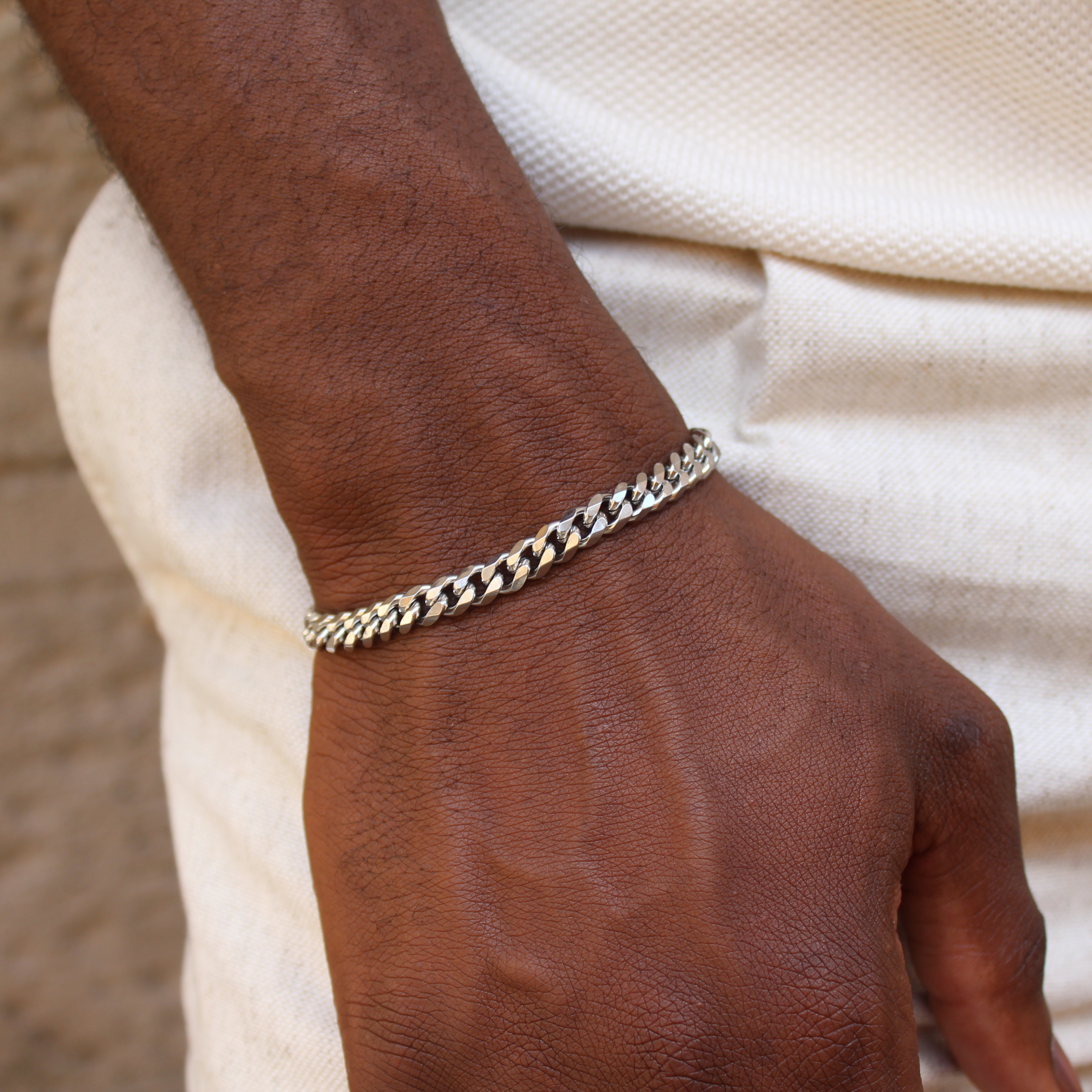Classic Cuban Link Bracelet 6mm (Silver)