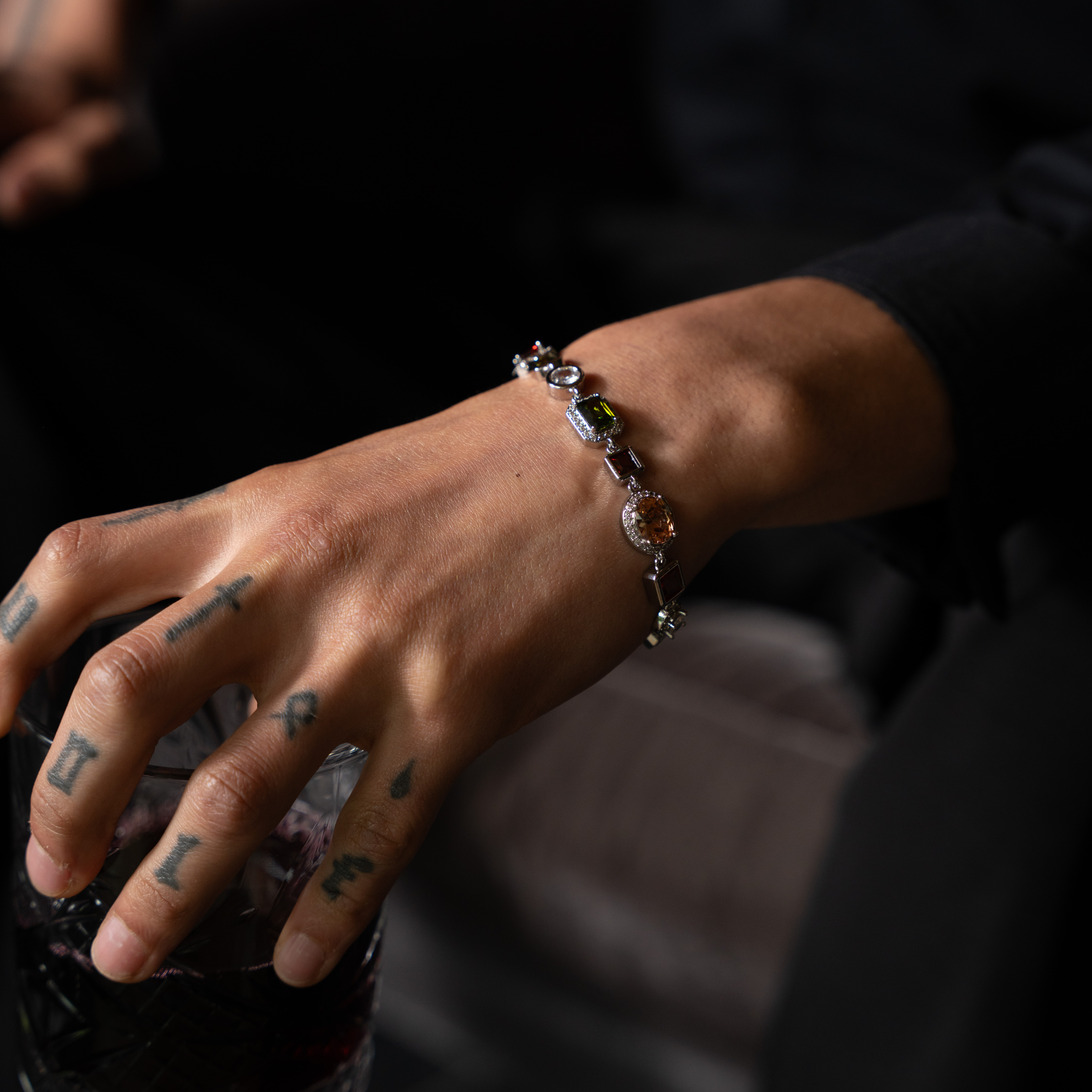 Gemstone Armband (Zilver)