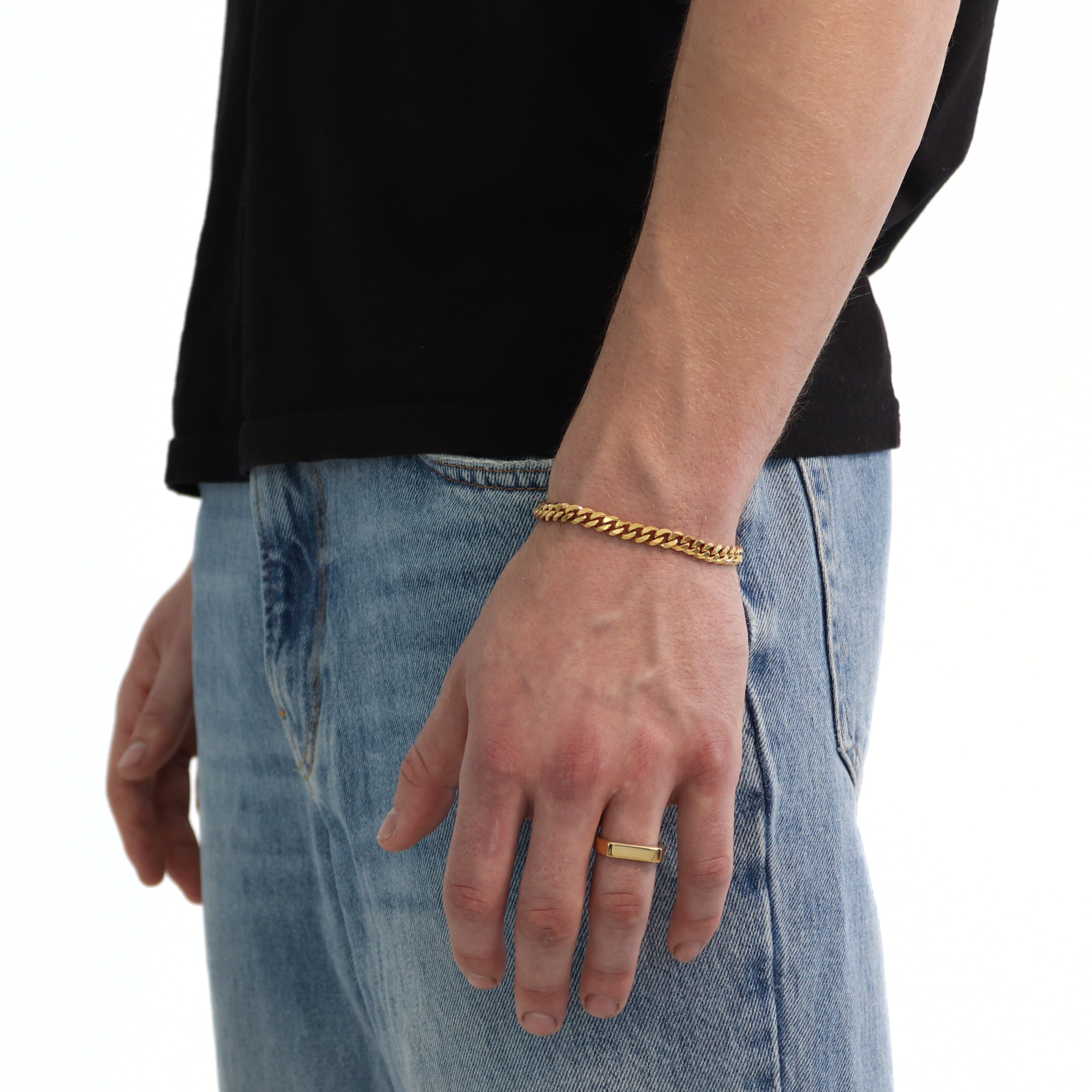 Classic Cuban Armband 6mm (Goud)