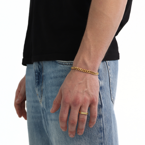 Classic Cuban Armband 6mm (Goud)