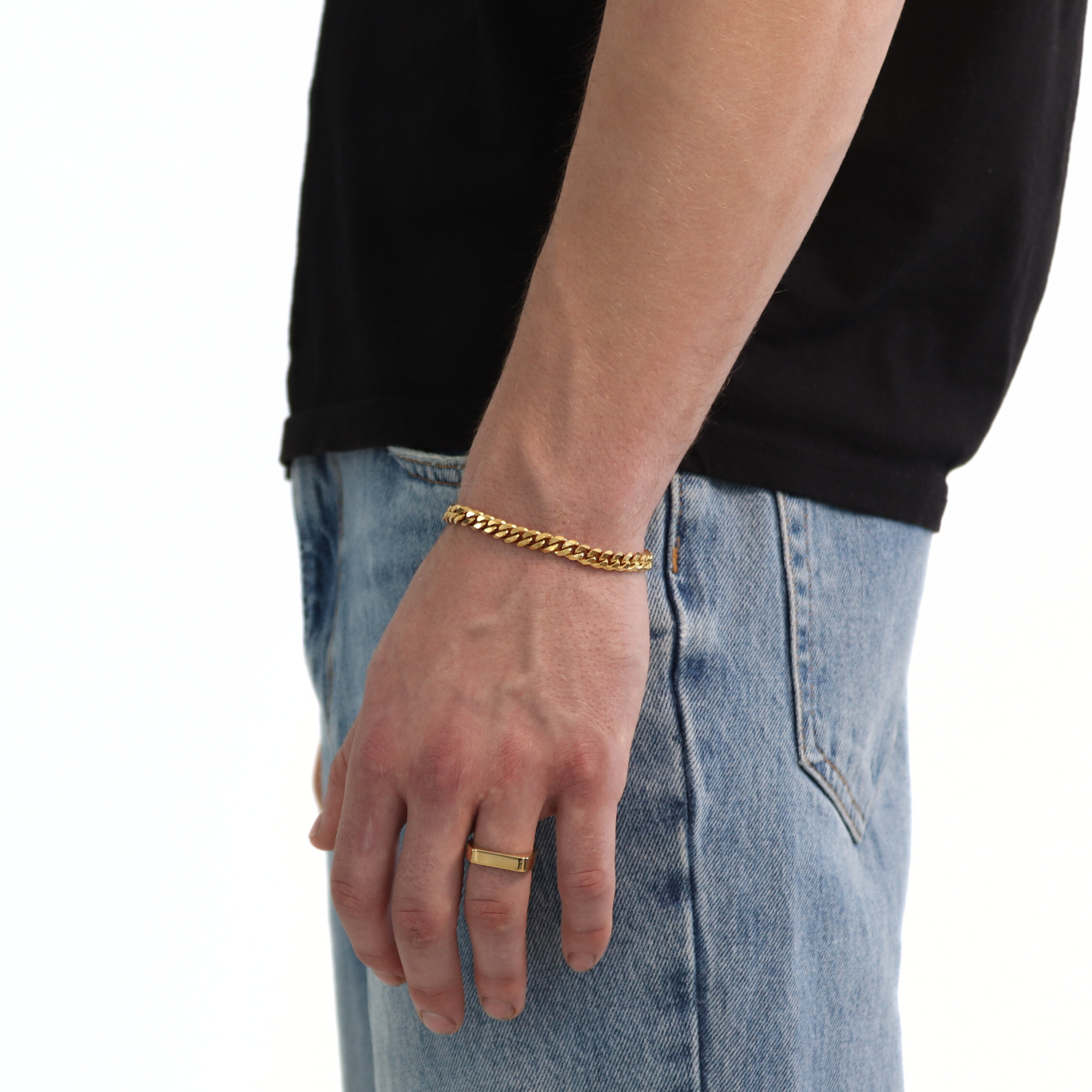 Classic Cuban Armband 6mm (Goud)