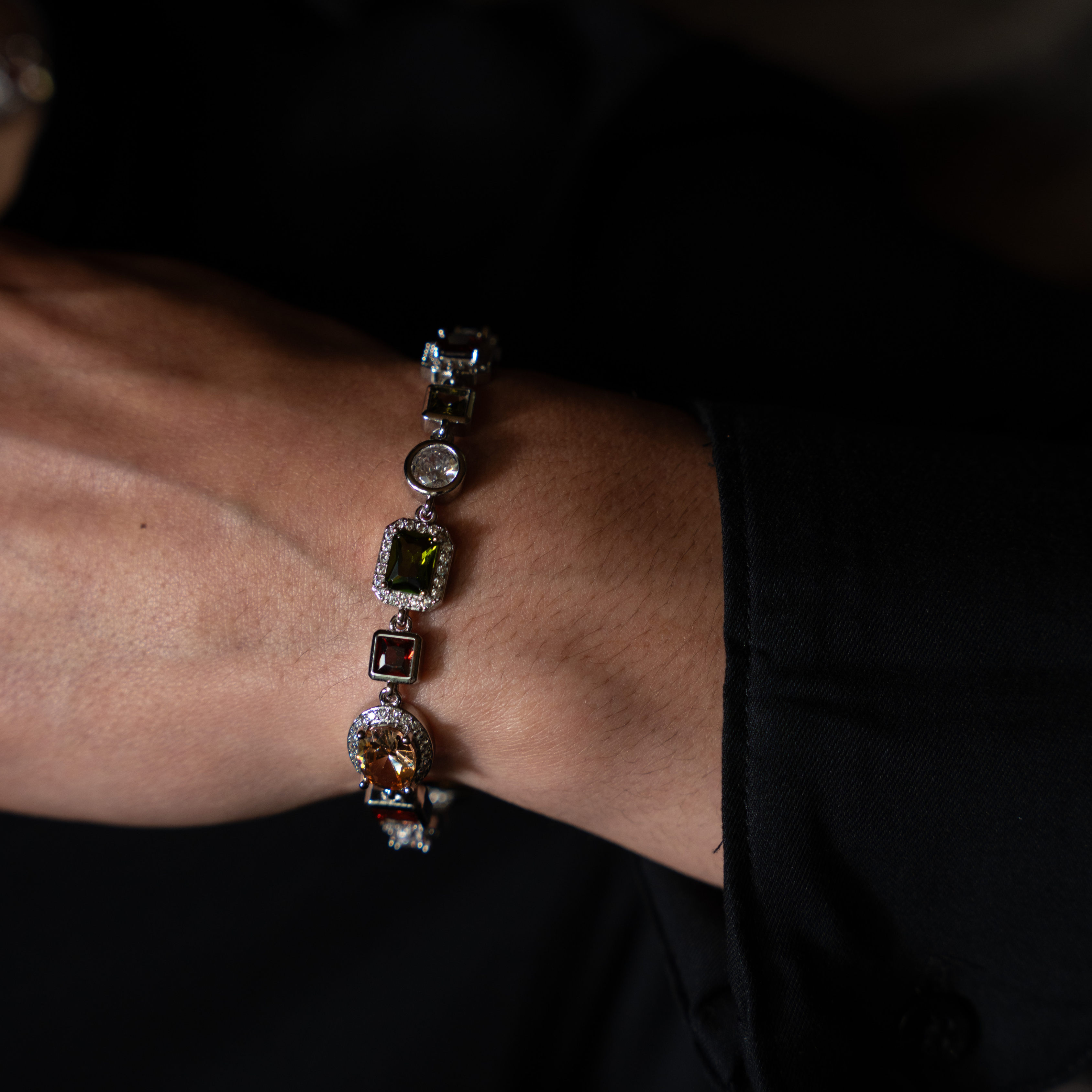 Gemstone Armband (Zilver)