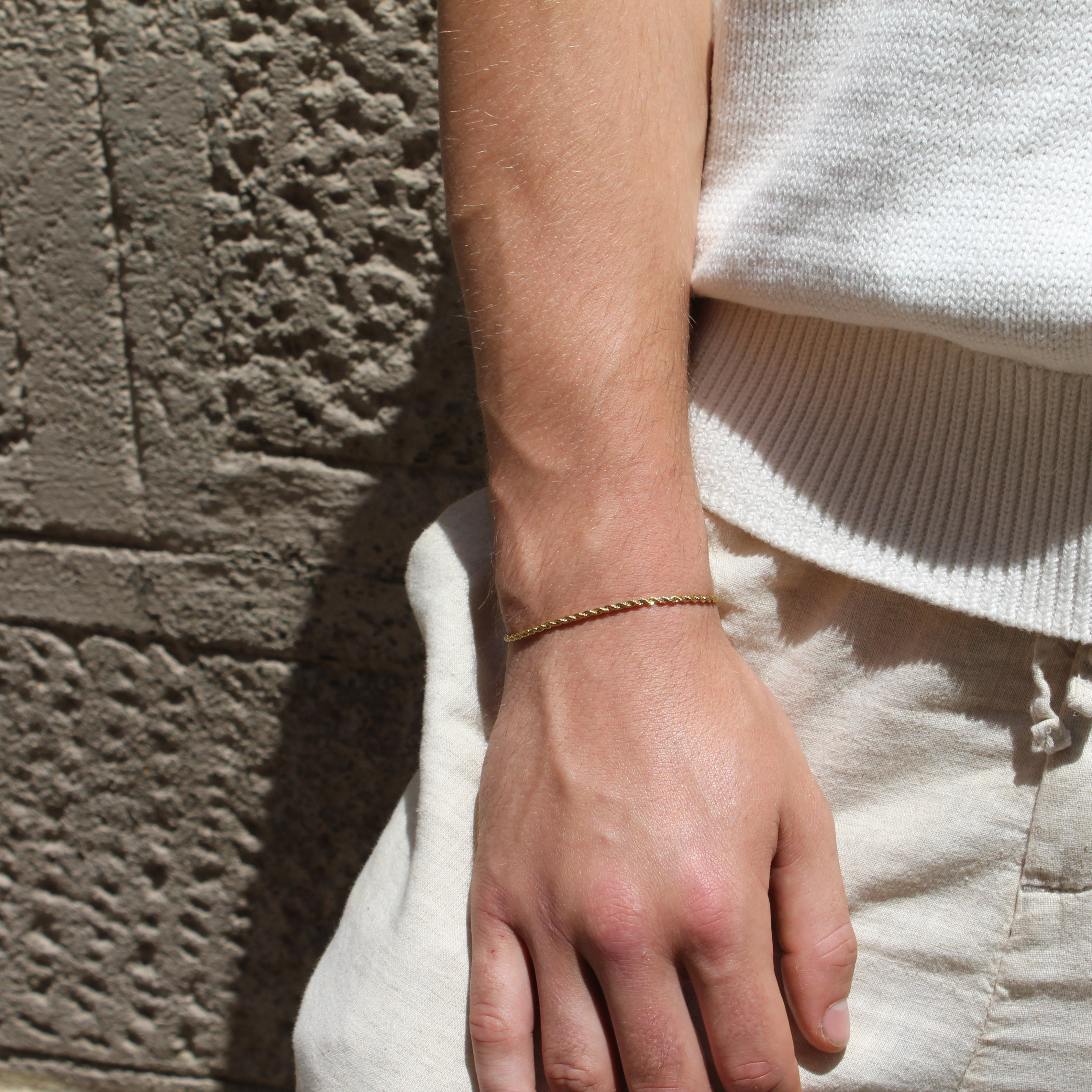 Clean Rope Armband 2mm (Goud)