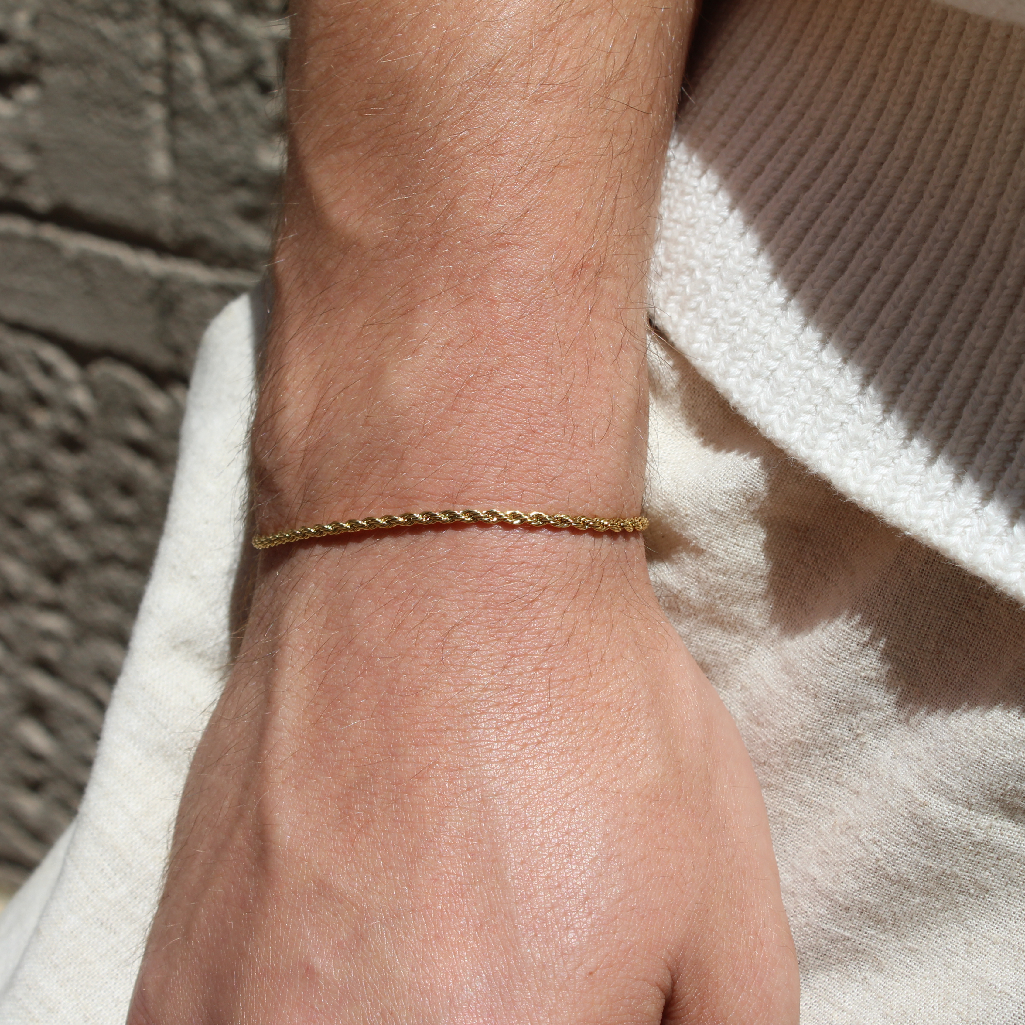 Clean Rope Armband 2mm (Goud)