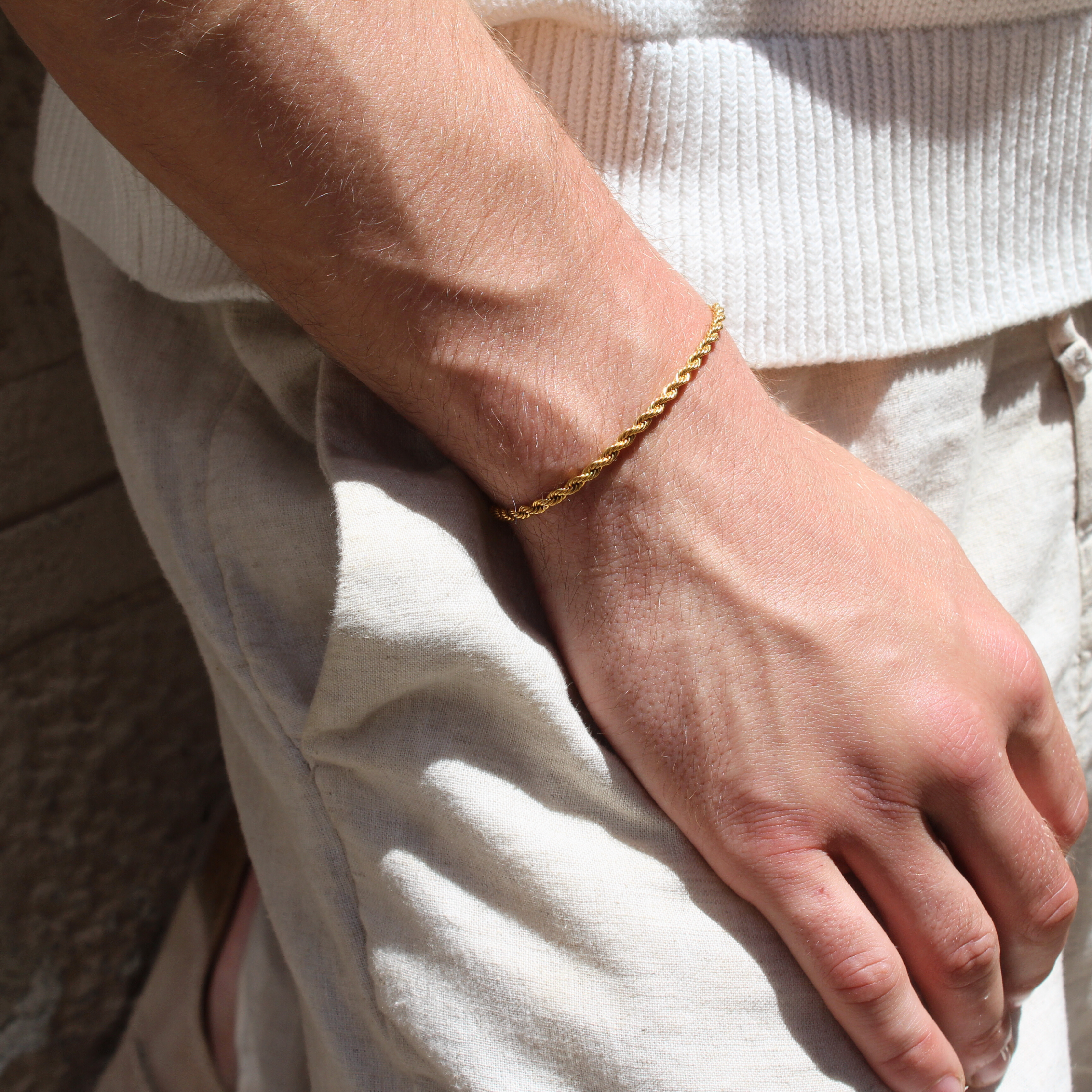 Clean Rope Armband 3mm (Goud)