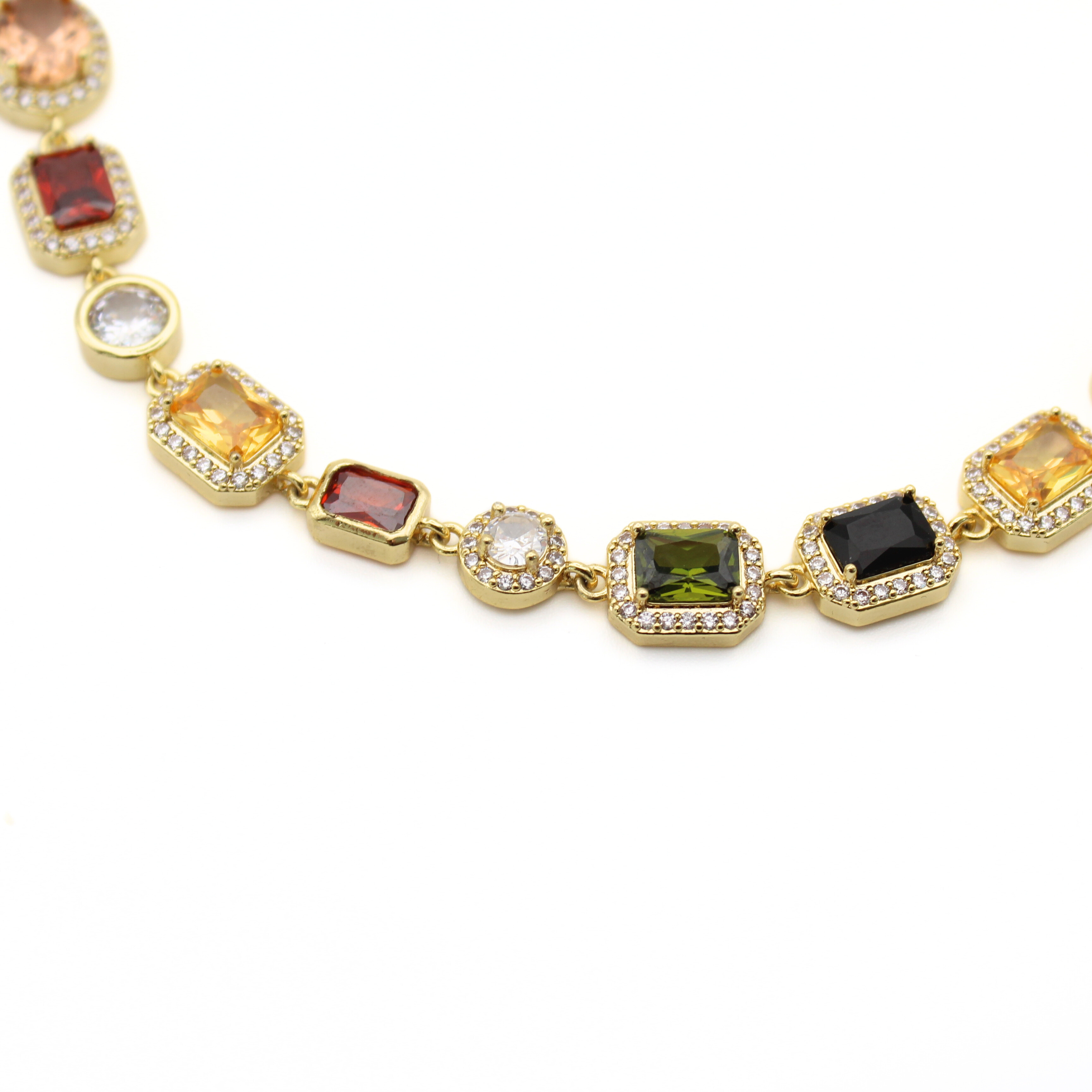 Gemstone Ketting (Goud)