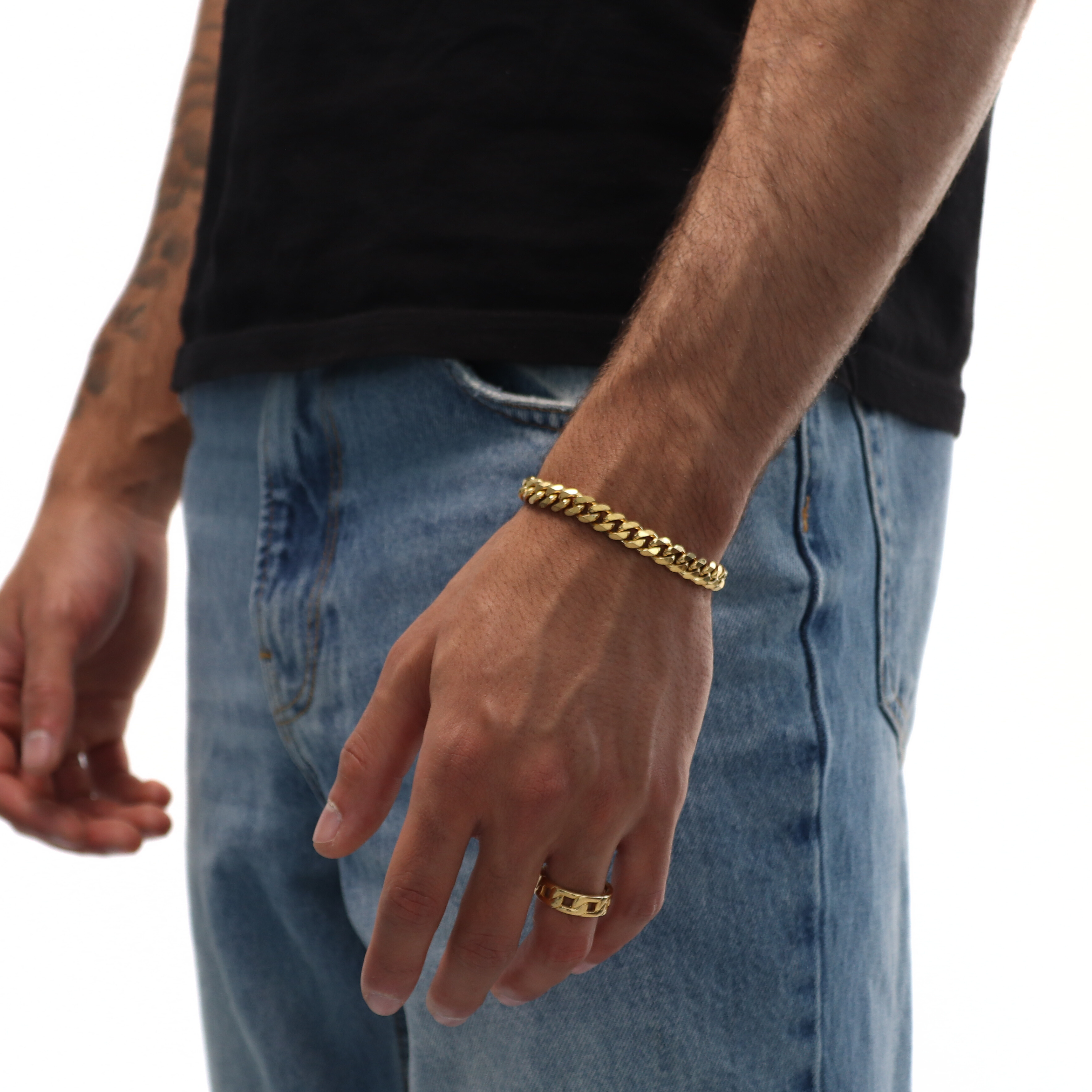 Classic Cuban Armband 8mm (Goud)