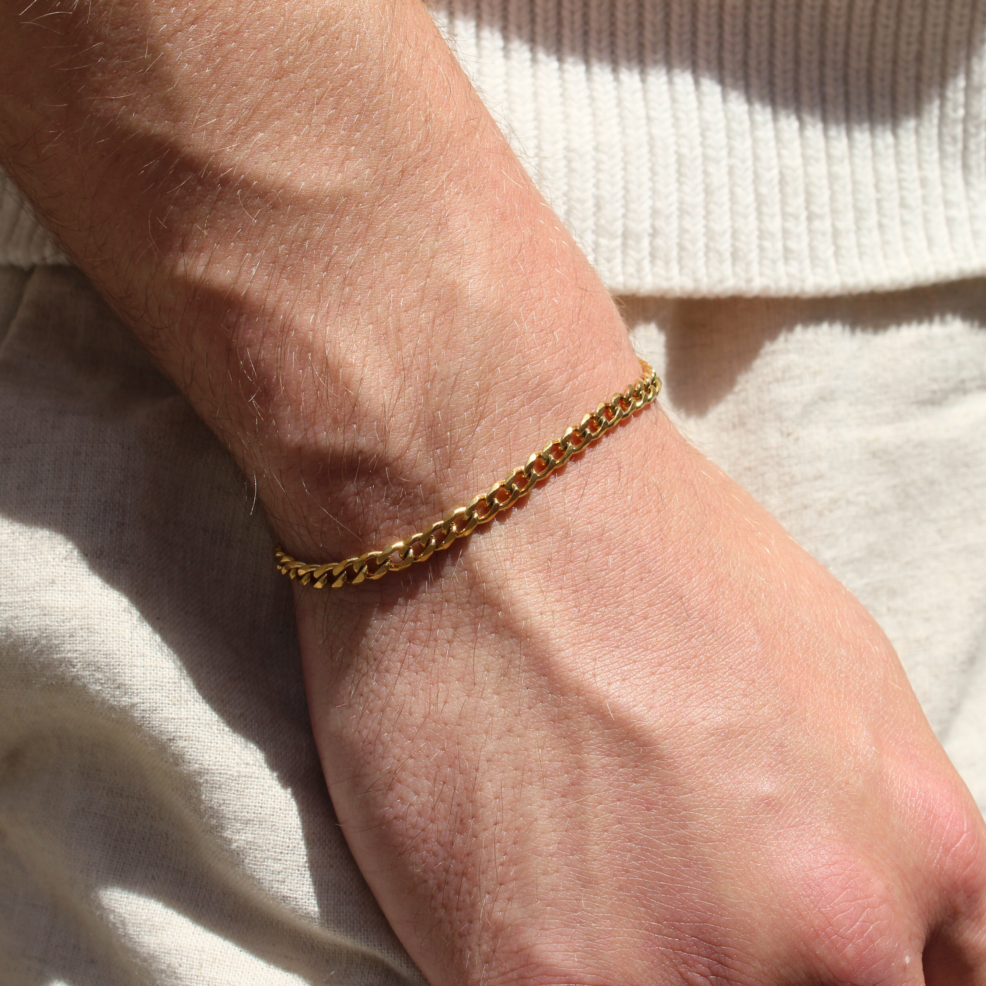 Classic Cuban Armband 4mm (Goud)