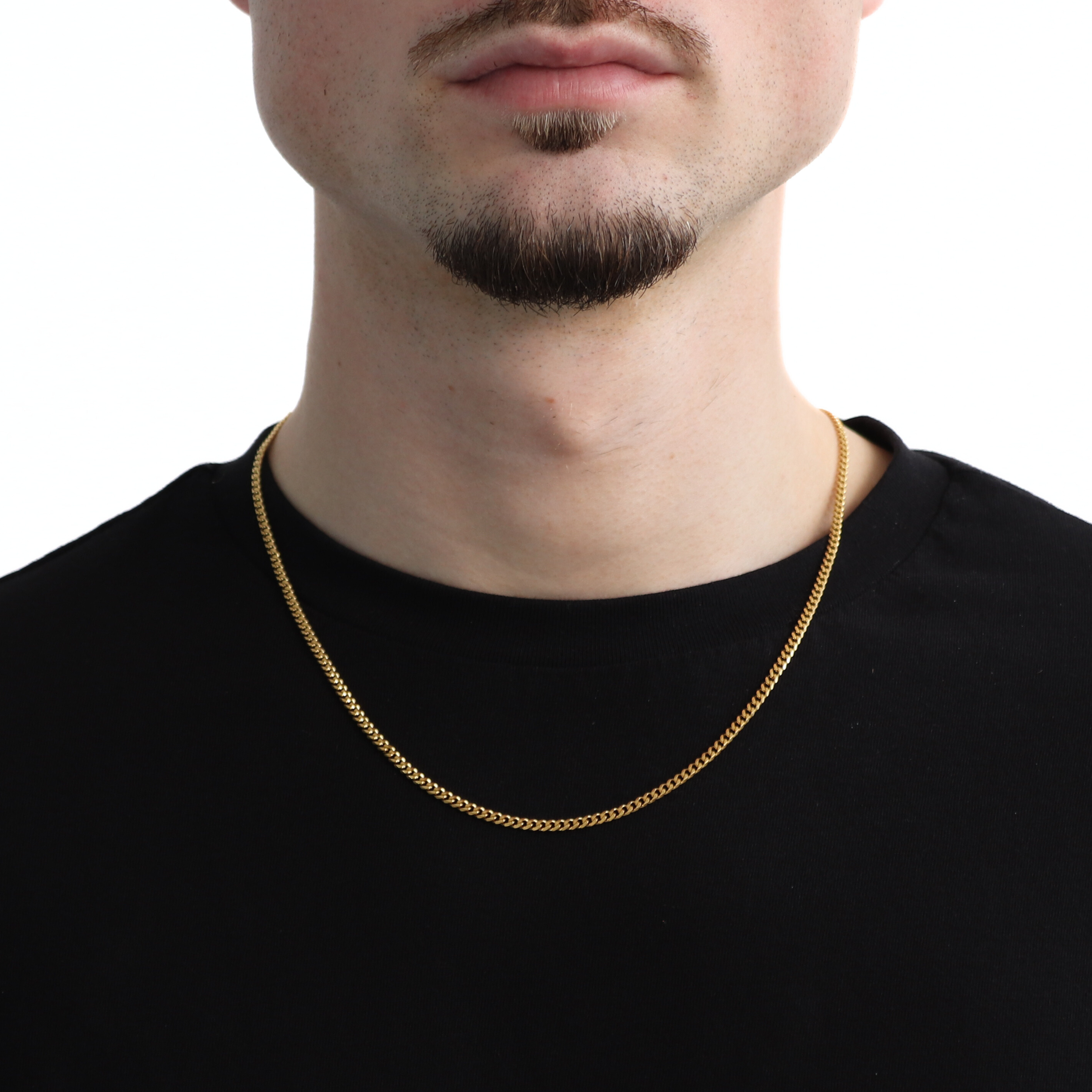 Classic Cuban Ketting 3mm (Goud)