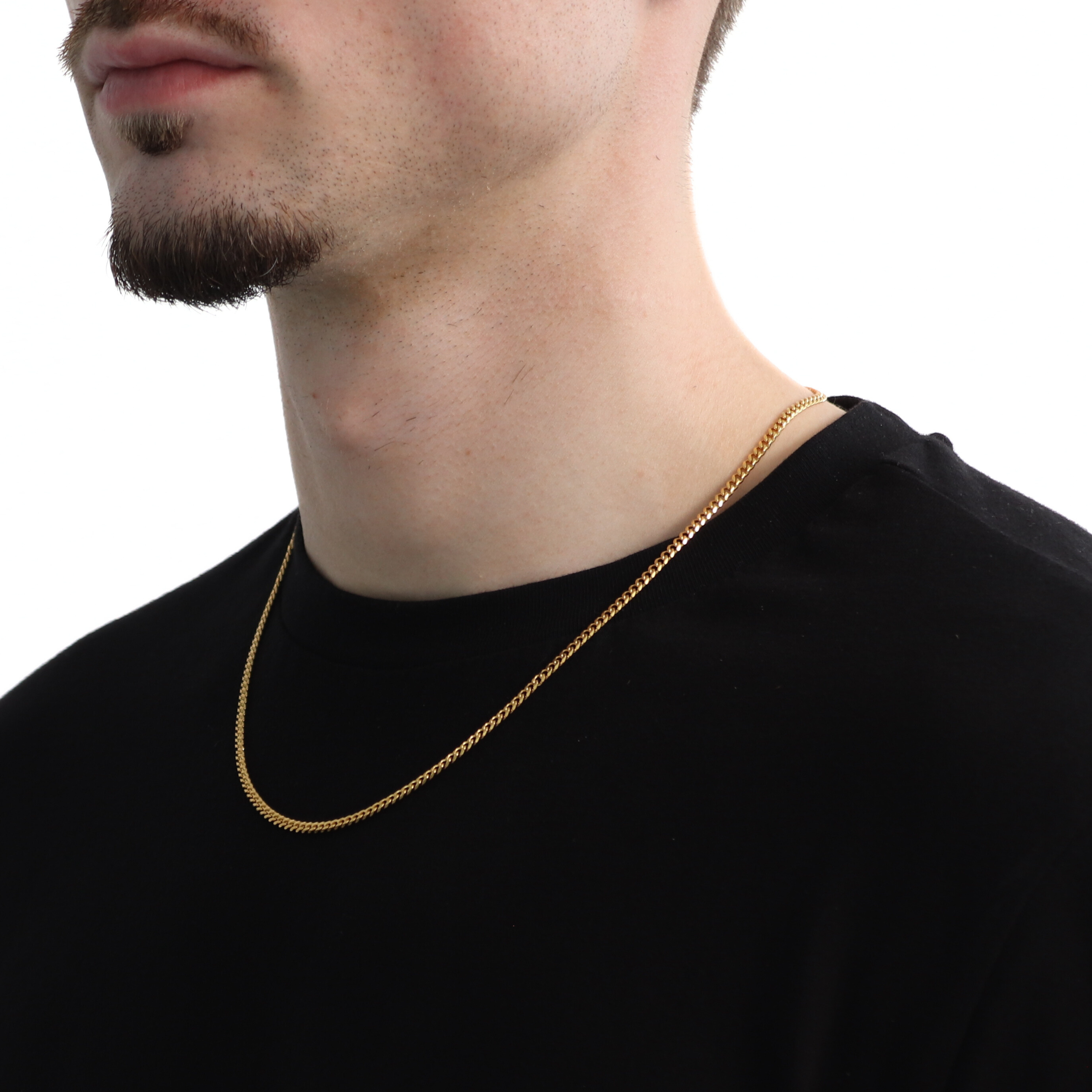 Classic Cuban Ketting 3mm (Goud)