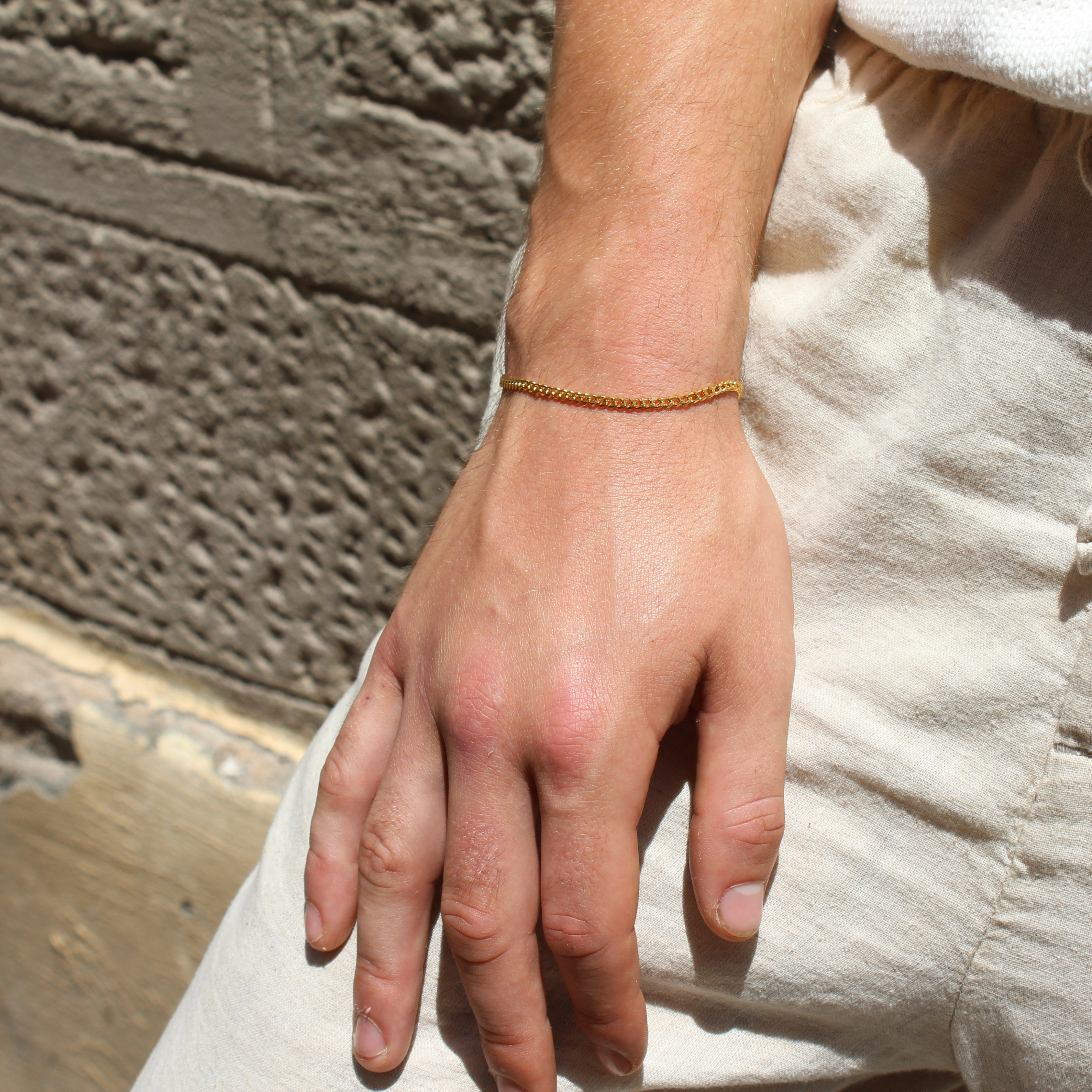 Classic Cuban Armband 3mm (Goud)