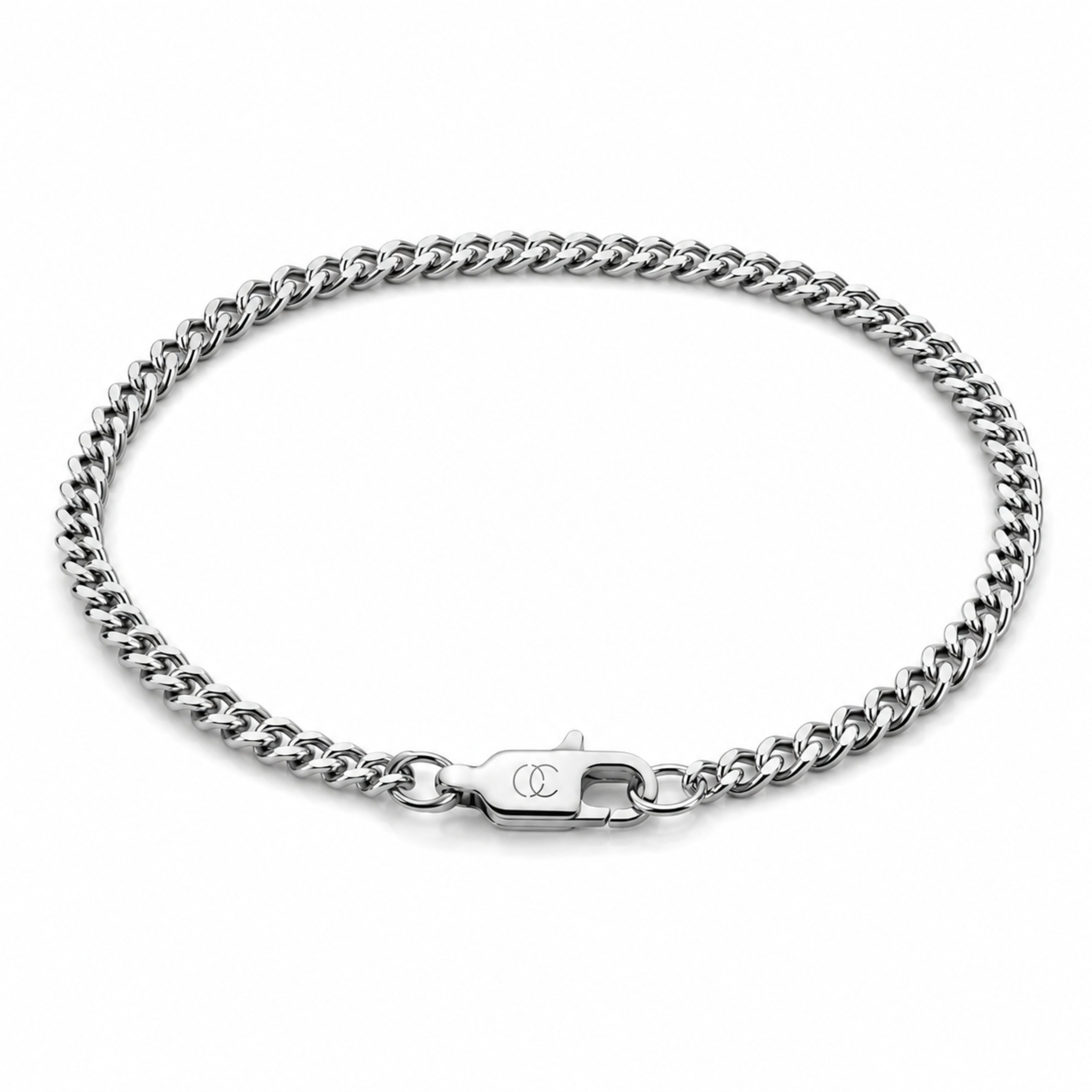 Classic Cuban Armband 3mm (Zilver)