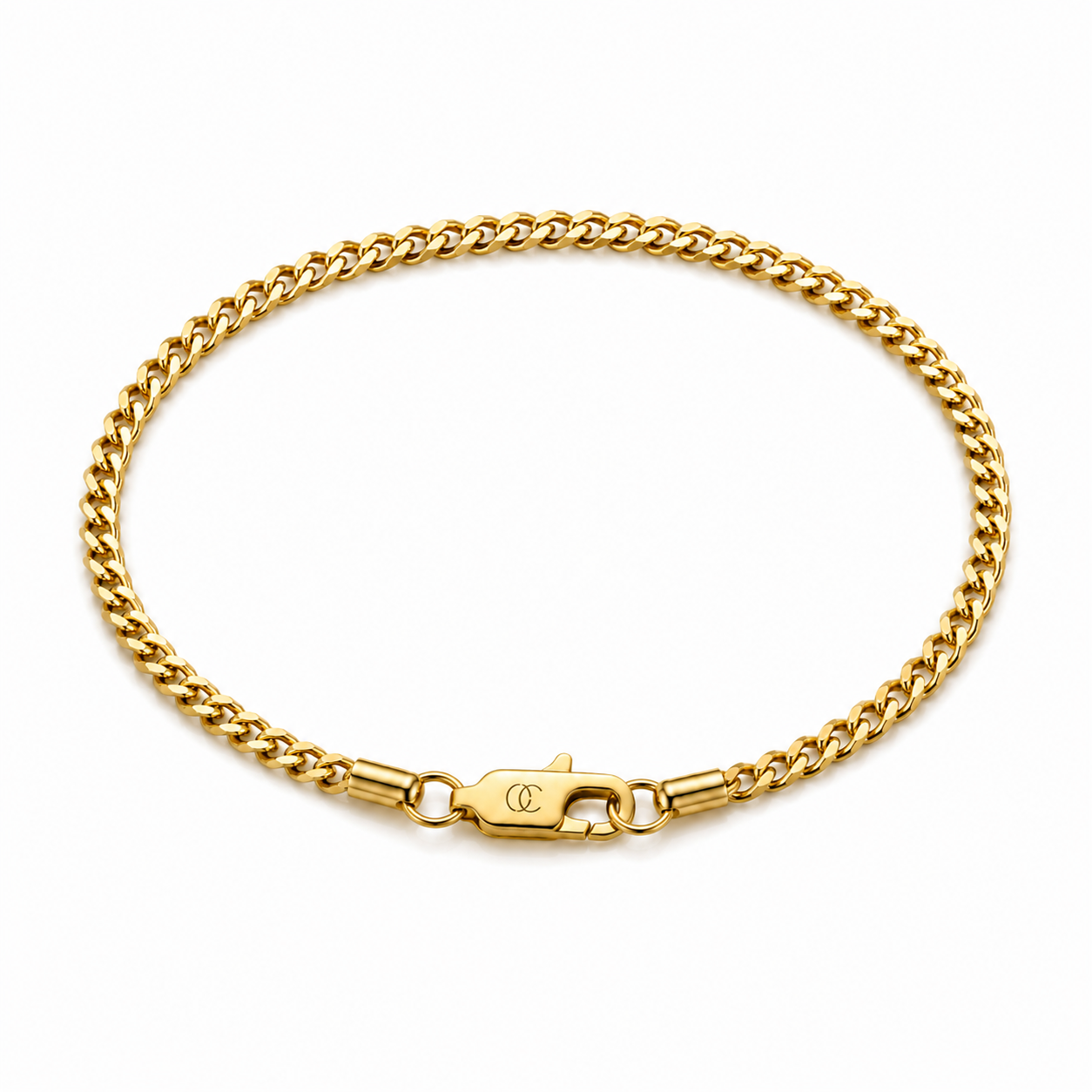 Classic Cuban Armband 3mm (Goud)
