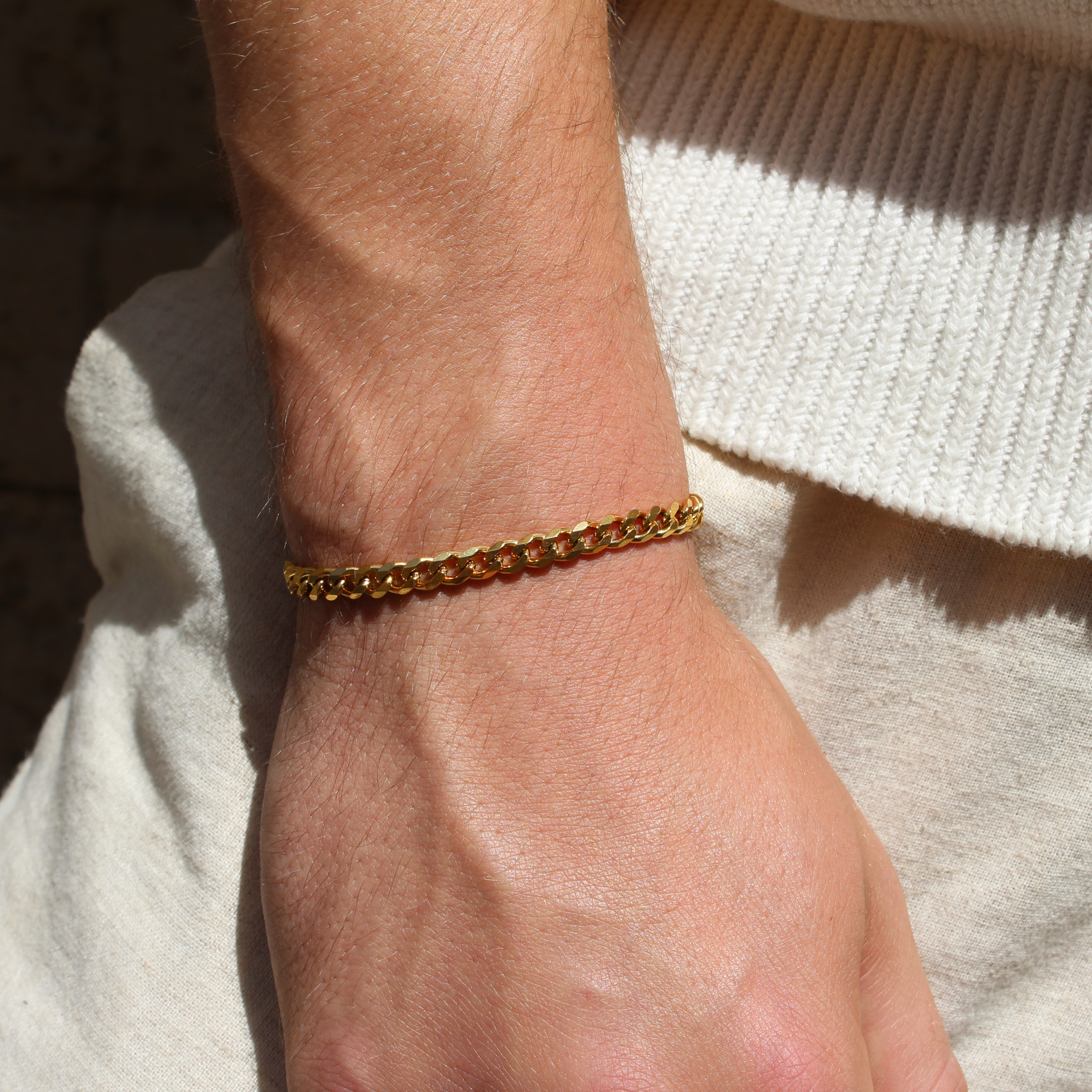 Classic Cuban Armband 5mm (Goud)
