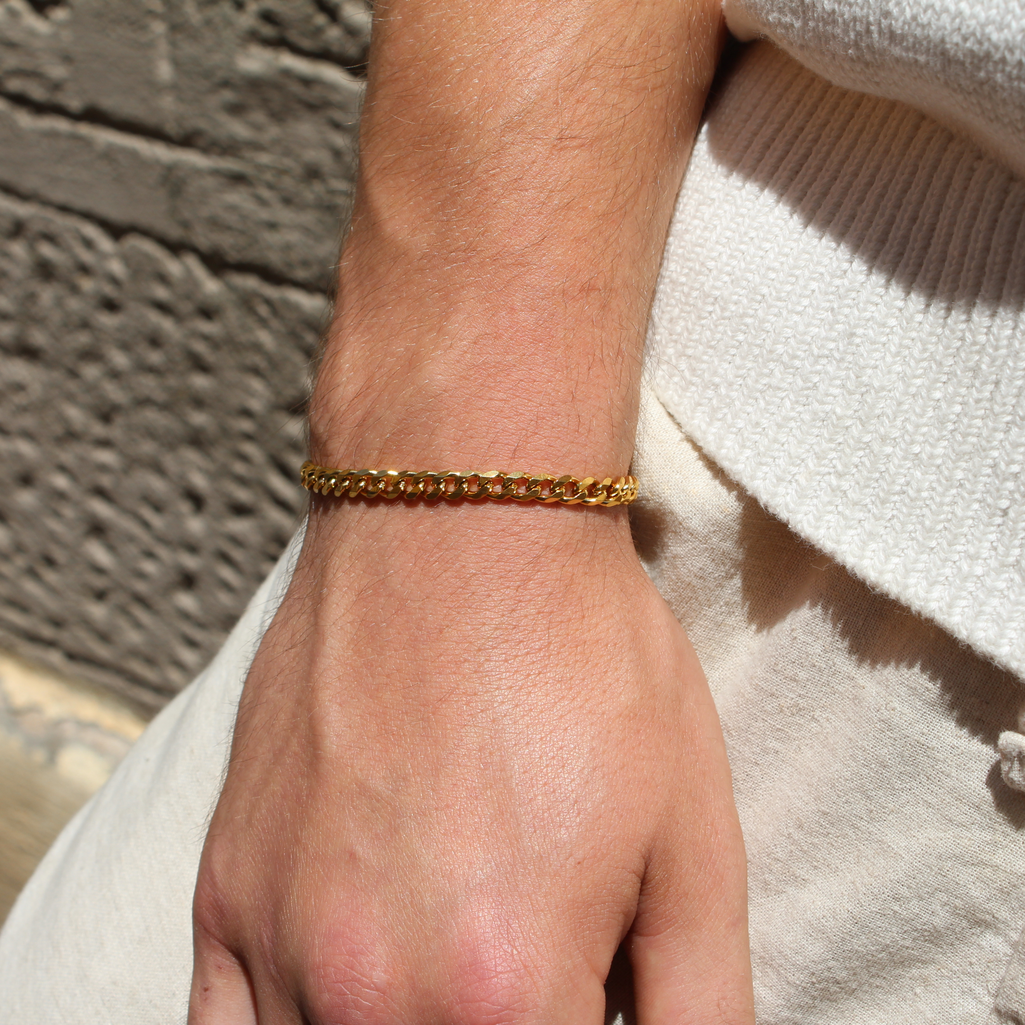 Classic Cuban Armband 5mm (Goud)