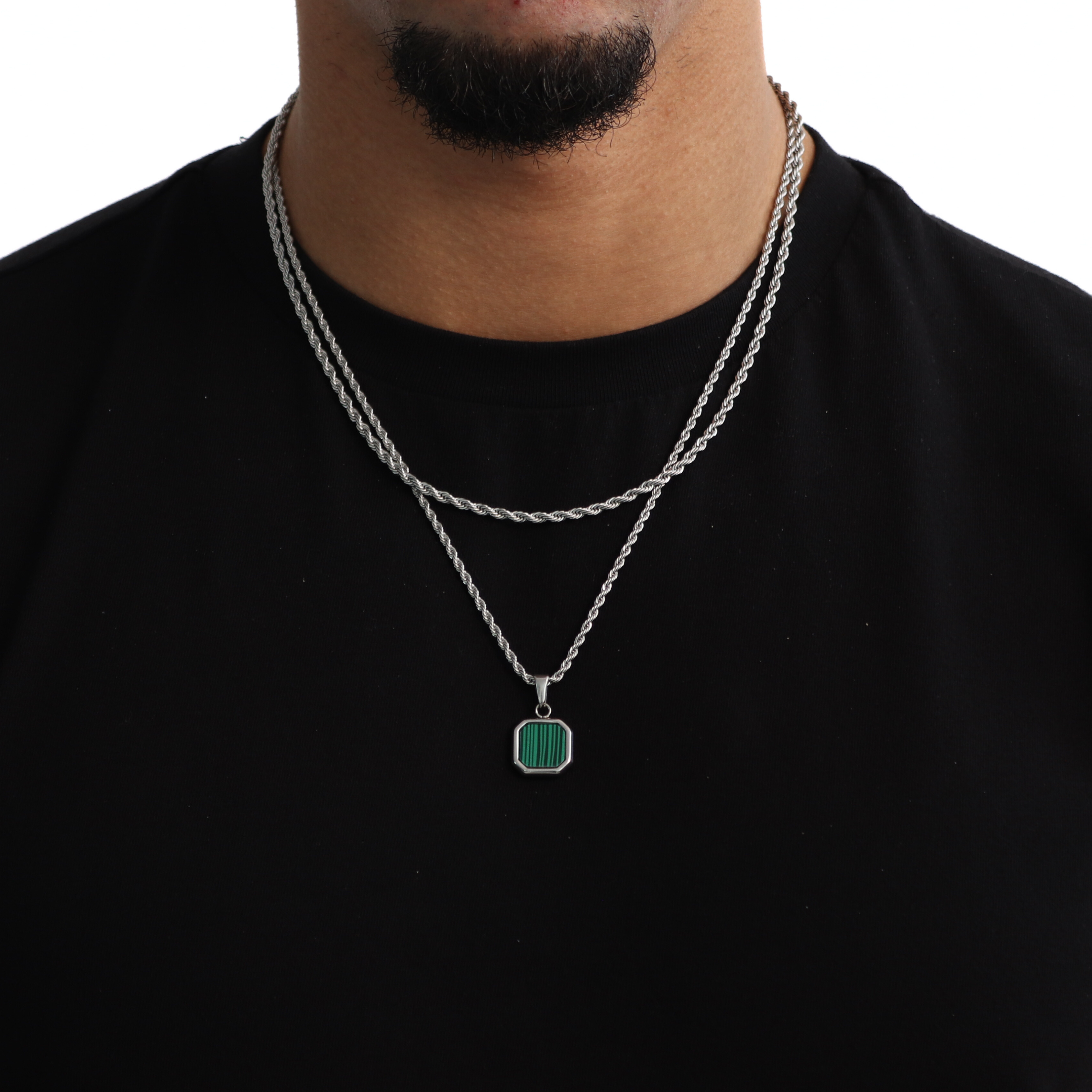 Emerald Stone Set (Zilver)