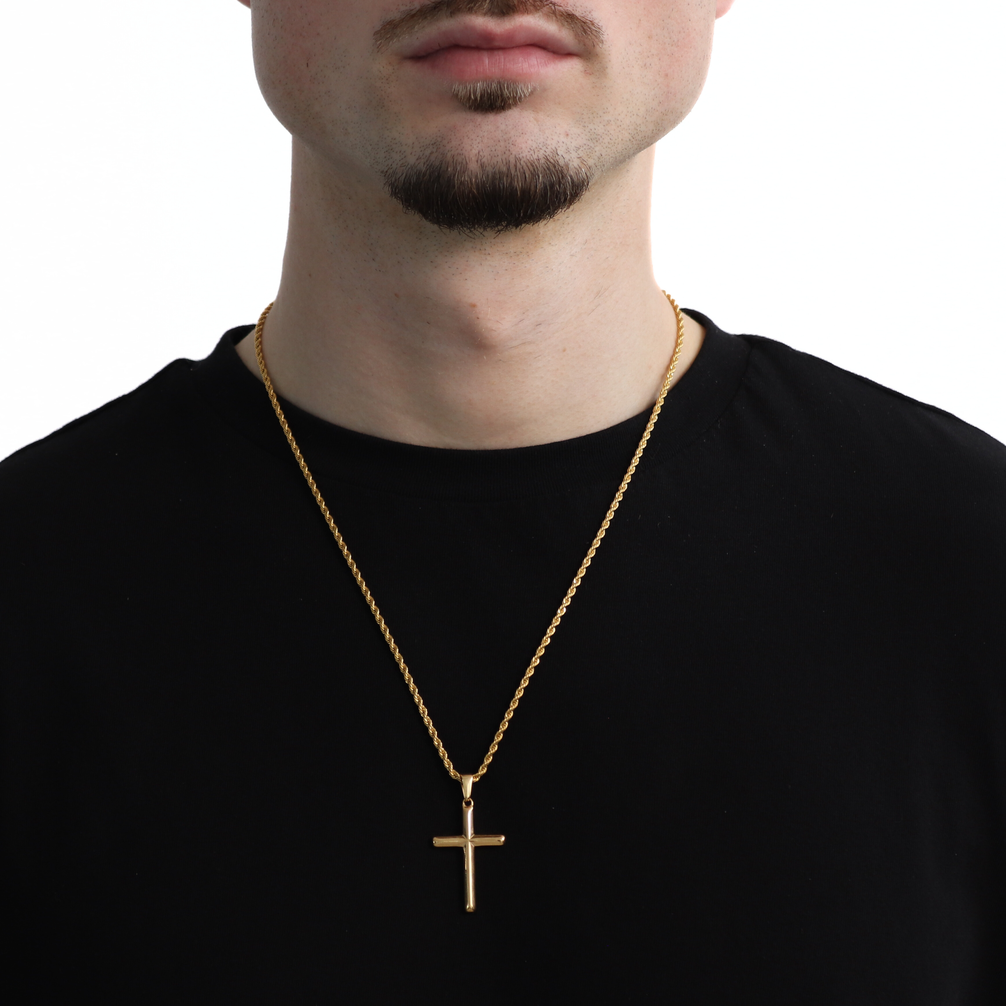 Cross Hanger + Ketting (Goud)