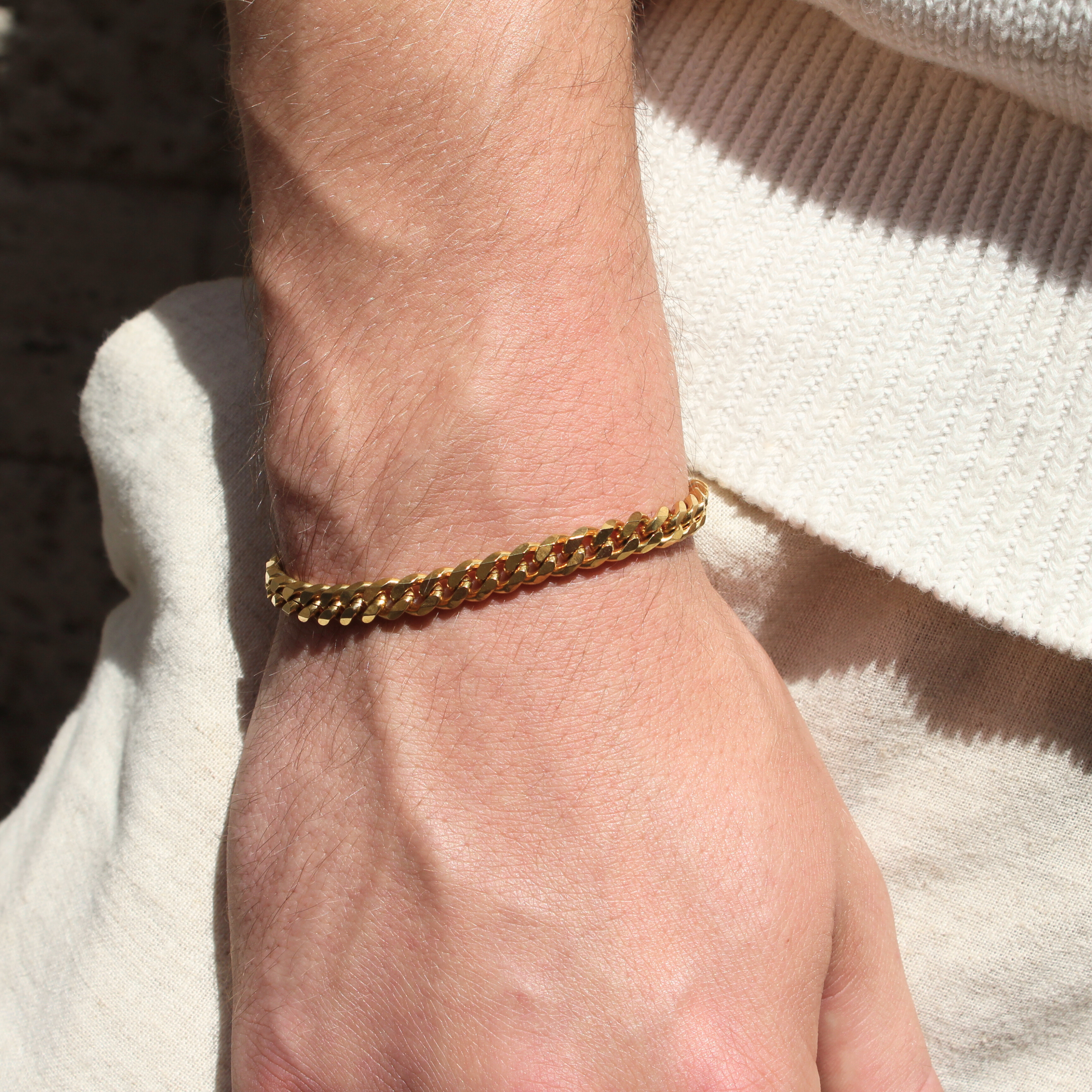 Classic Cuban Armband 6mm (Goud)