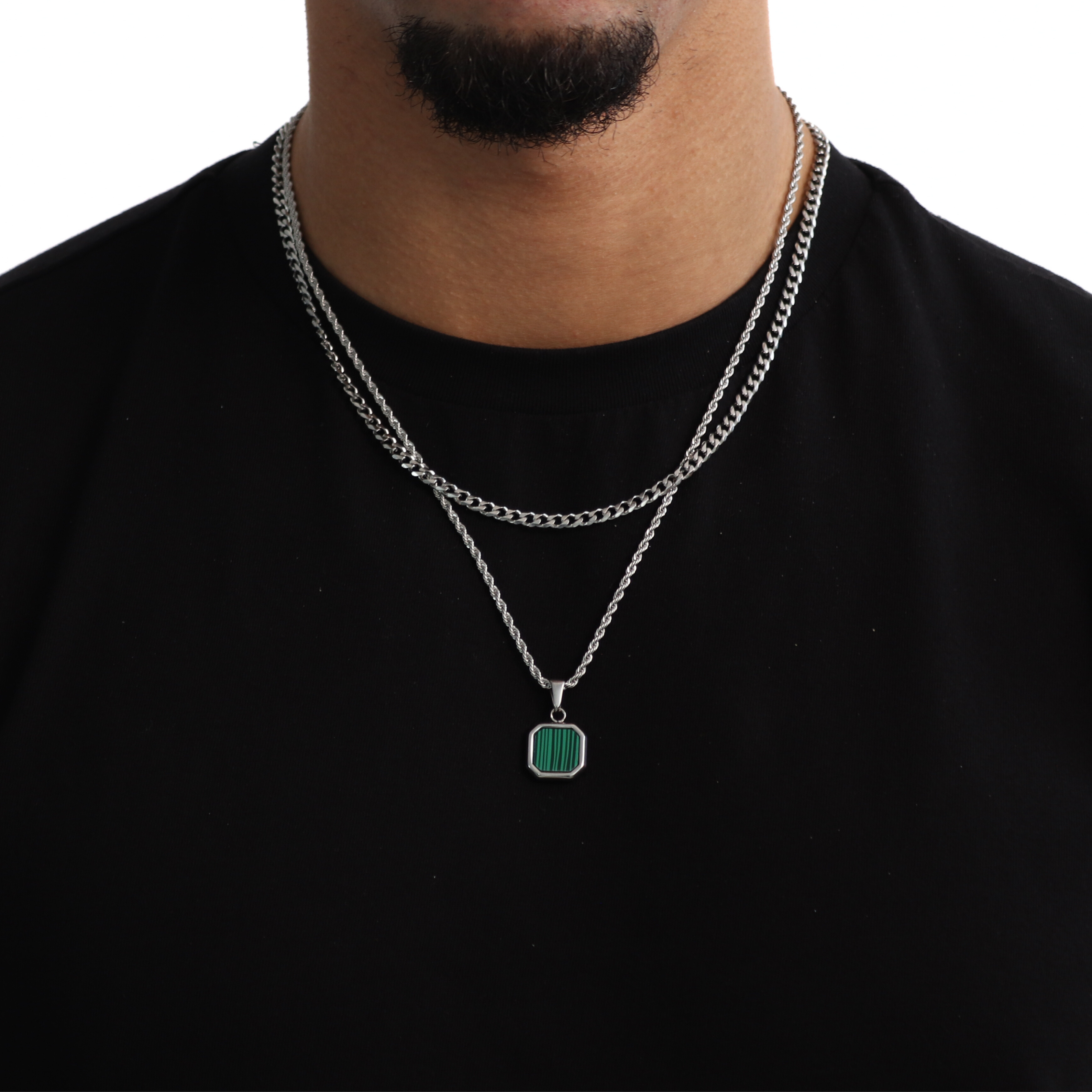 Emerald Stone Set (Zilver)