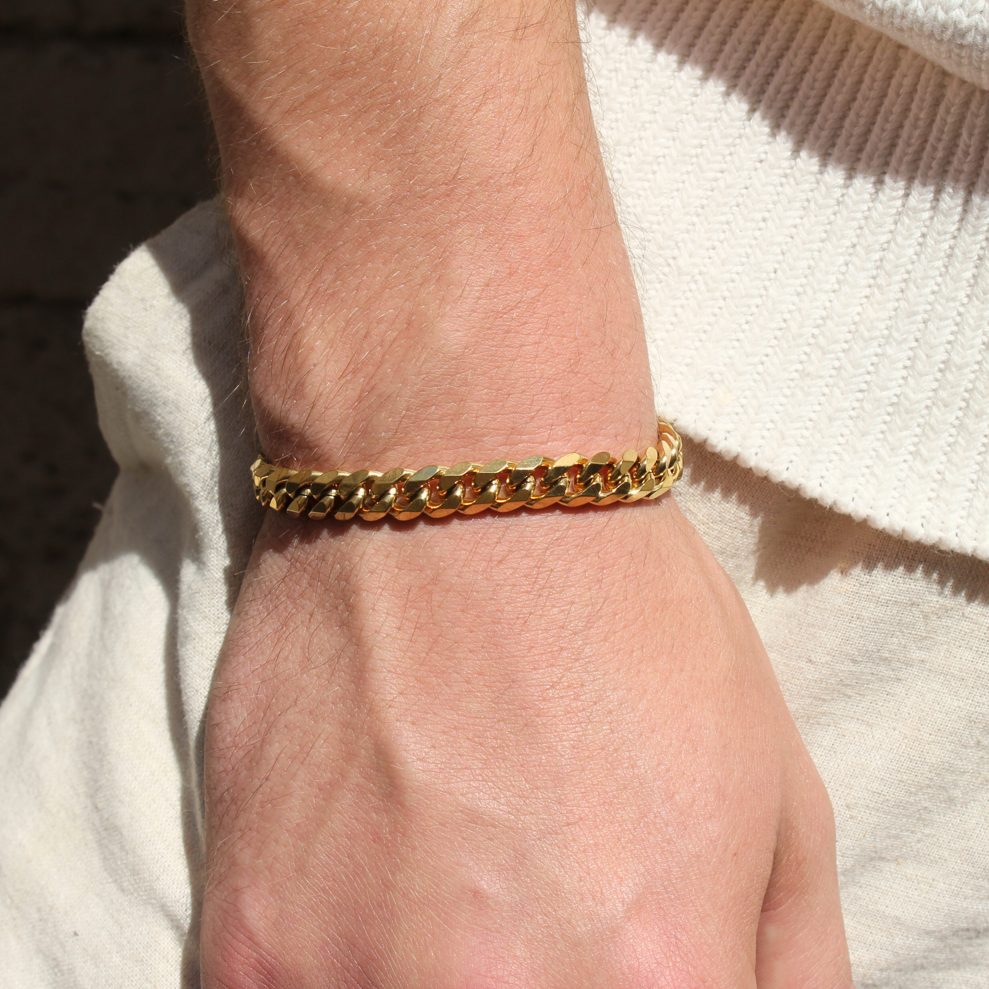 Classic Cuban Armband 8mm (Goud)