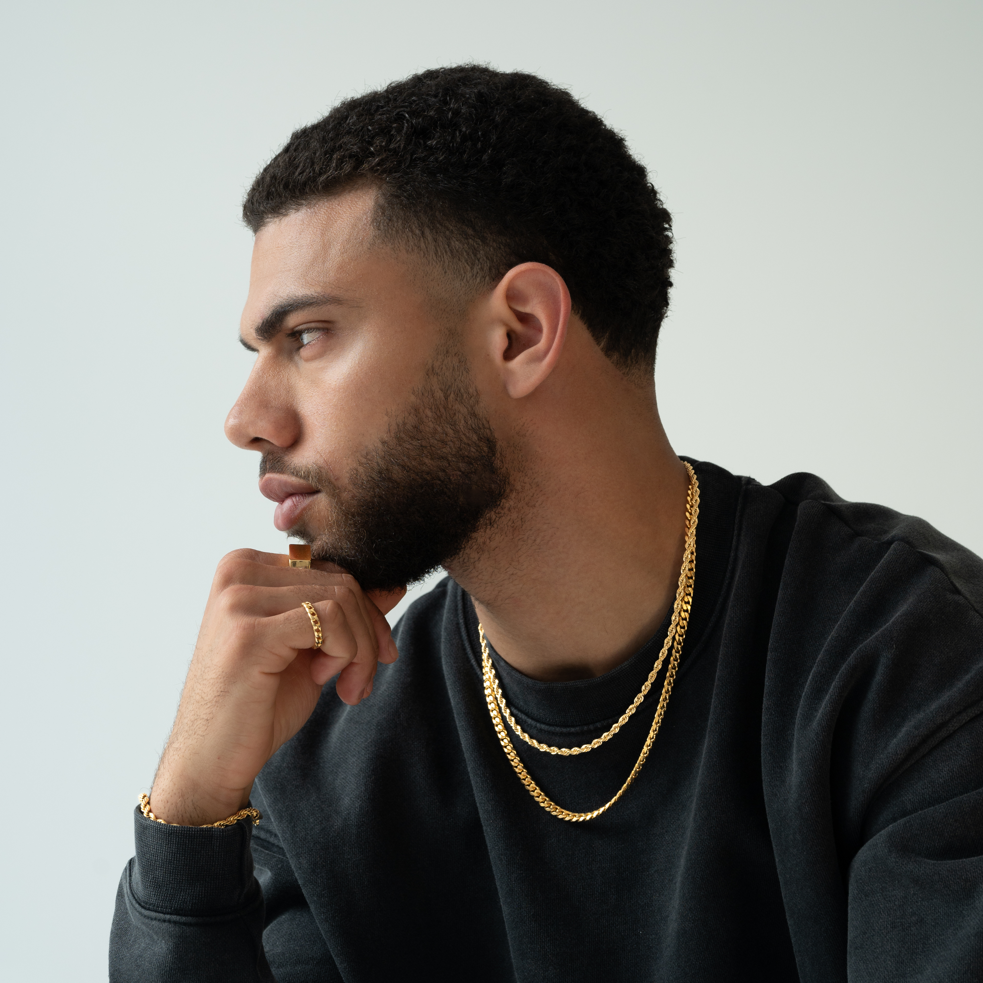 Classic Cuban Ketting 4mm (Goud)