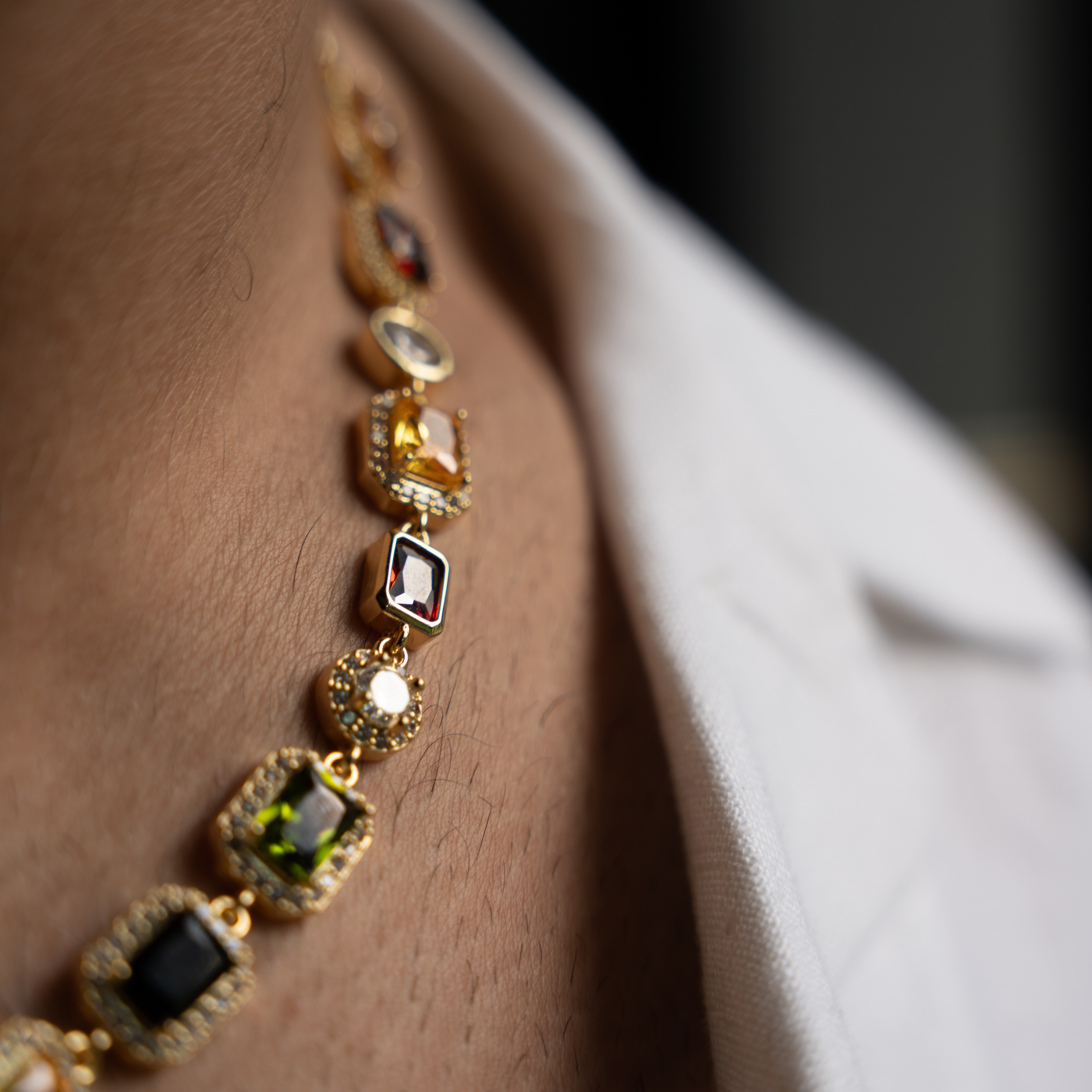 Gemstone Ketting (Goud)