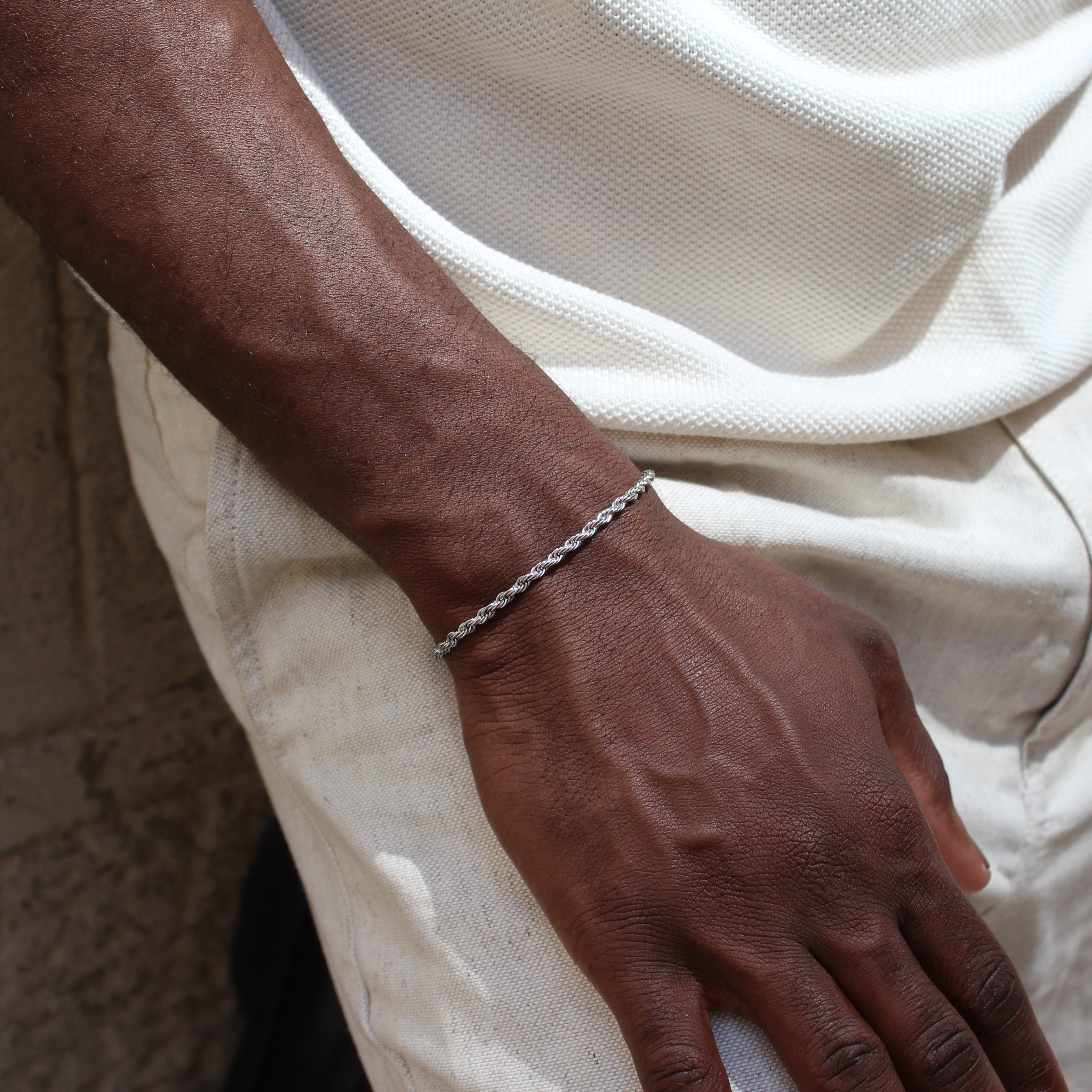 Clean Rope Armband 3mm (Zilver)