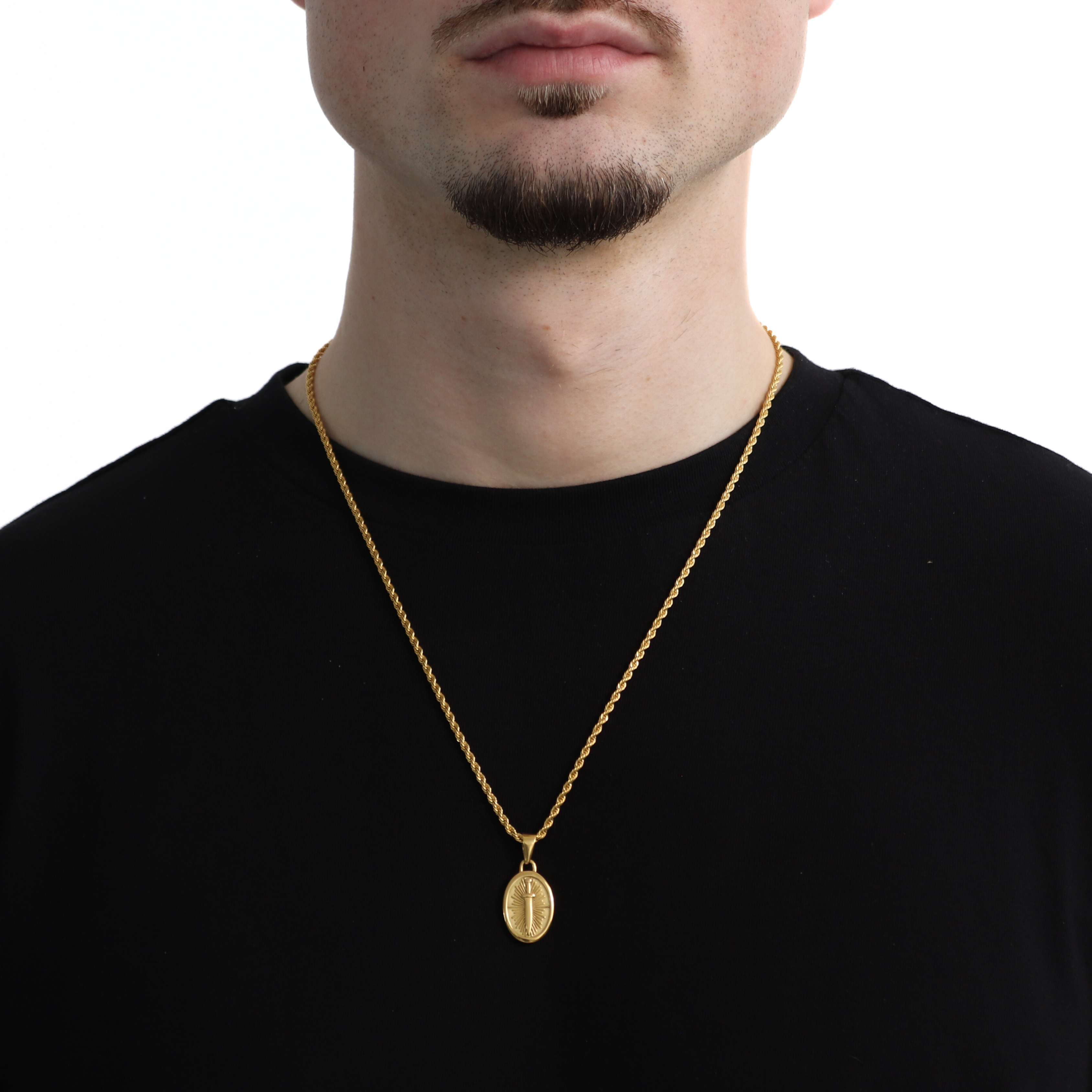 Roman Sword Hanger + Ketting (Goud)